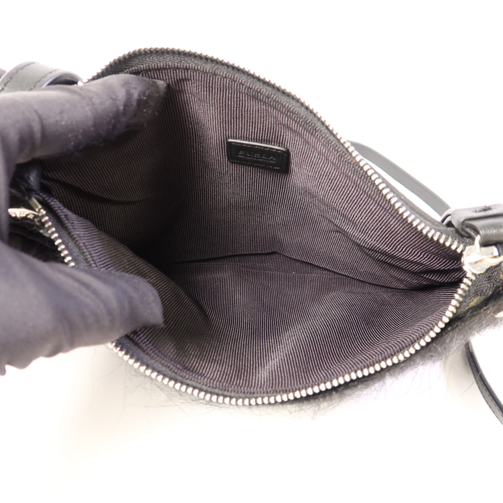 Furla 馬毛Shoulder Bag銀扣肩背袋