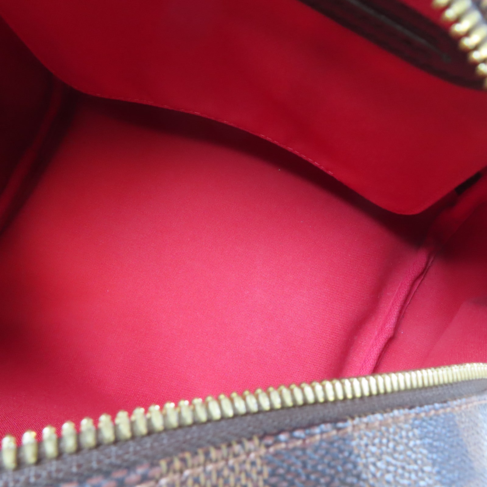 LOUIS VUITTON Damier Livington金扣肩背袋啡色