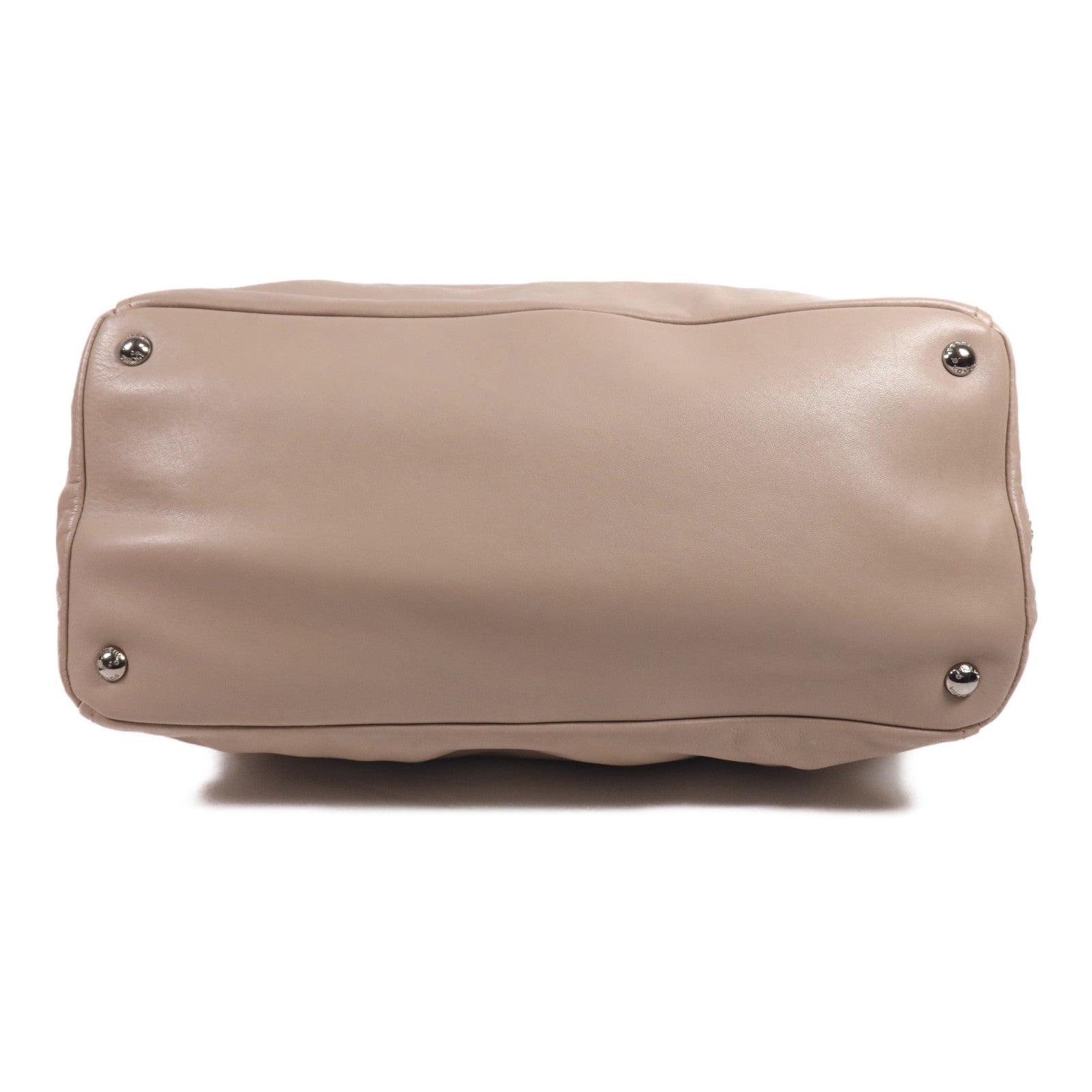 PRADA 【激減優惠】牛皮皮革2 Way Shoulder銀扣手挽肩背兩用袋