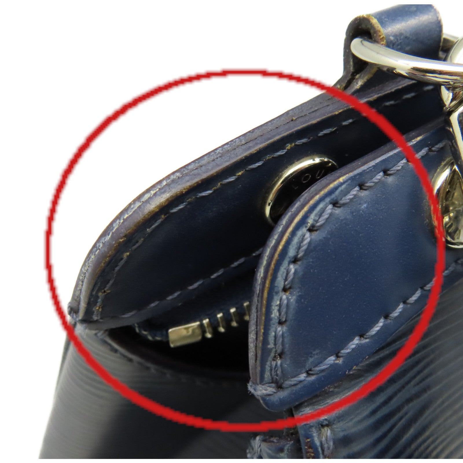 LOUIS VUITTON 【清倉大減價】Epi Brea MM 2Way Shoulder Bfa銀扣手挽肩背兩用袋寶藍色