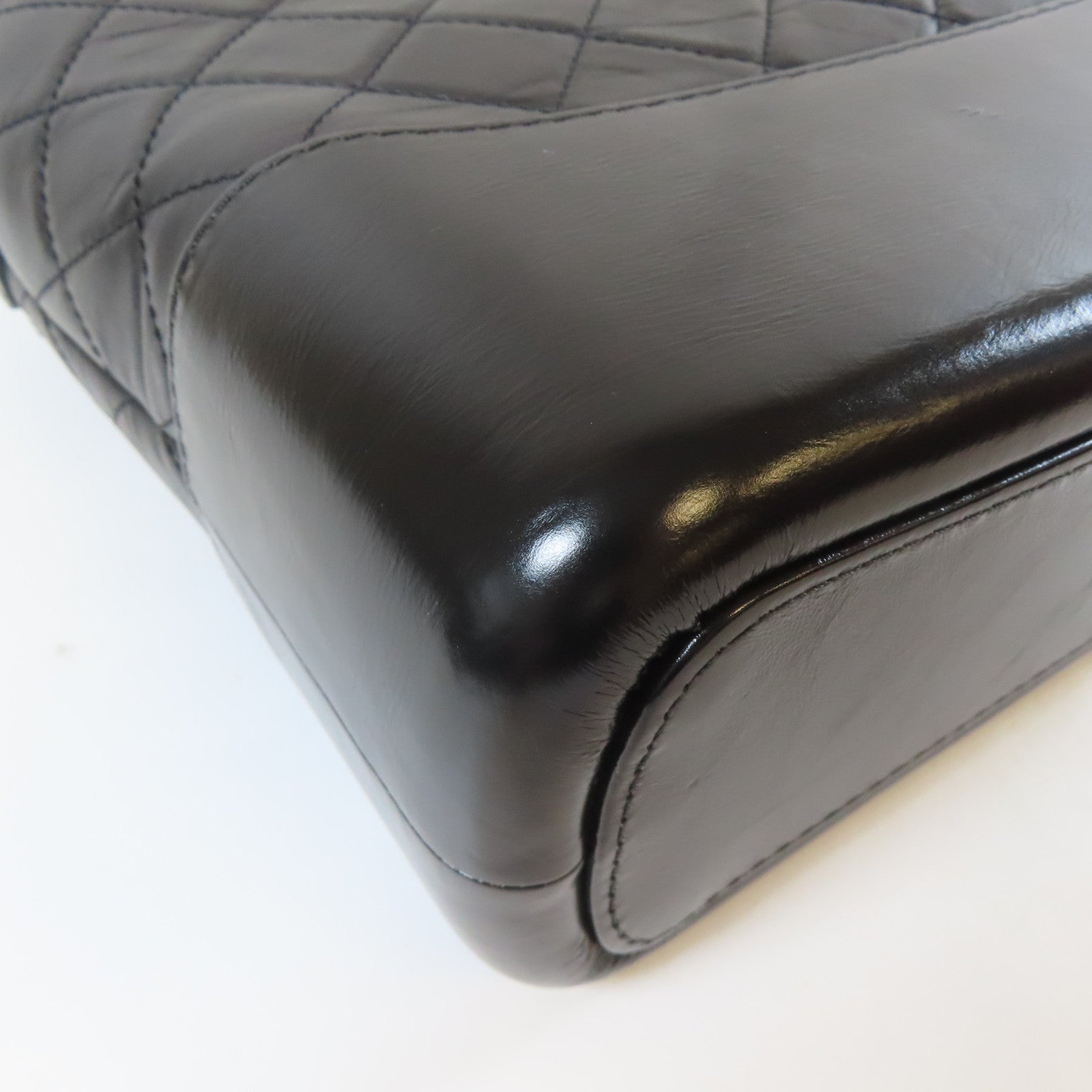CHANEL 【清倉大減價】菱格牛皮皮革Gabrielle Large Shoulder Bag金銀扣鏈帶肩背袋黑色