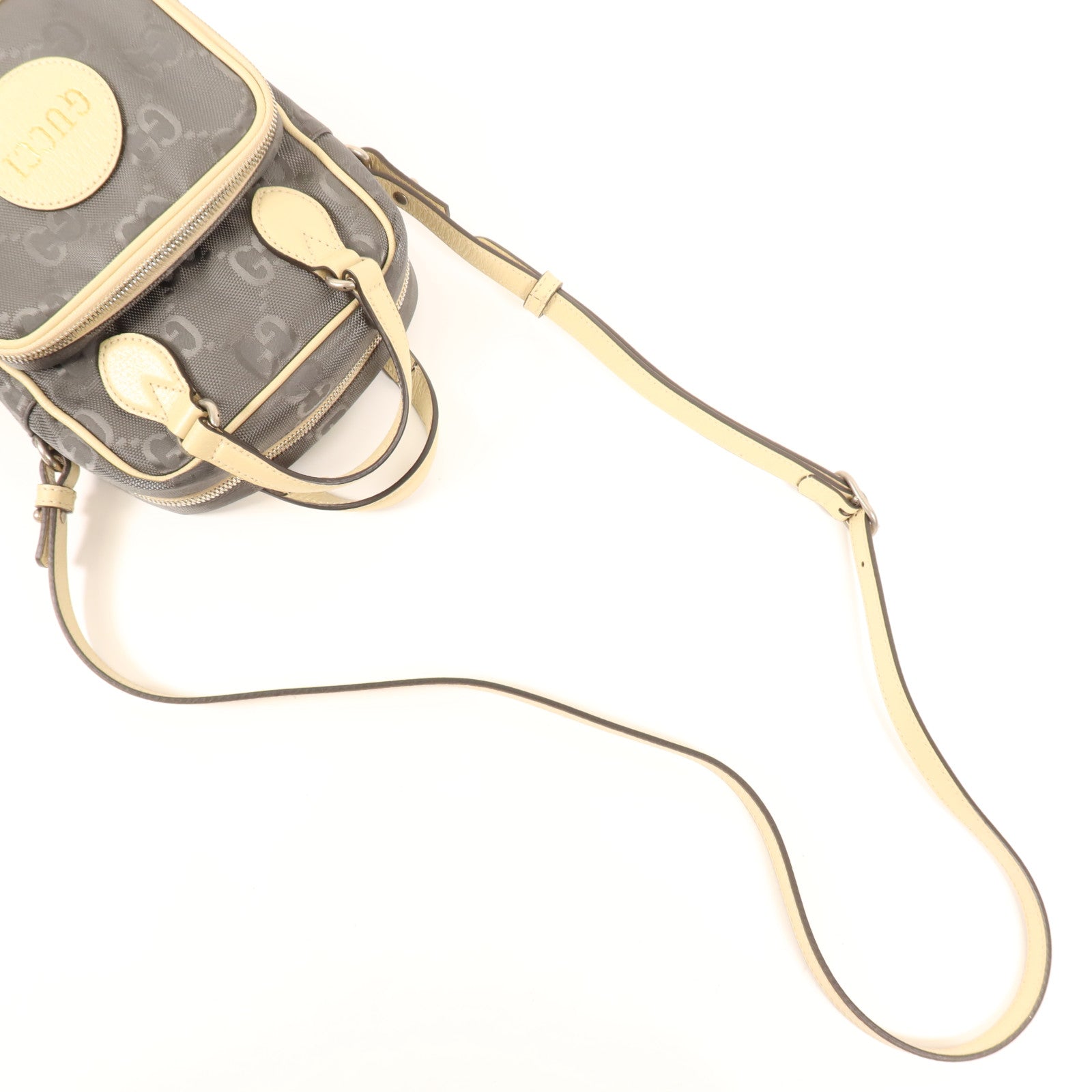 GUCCI 尼龍Shoulder Bag銀扣手挽肩背兩用袋