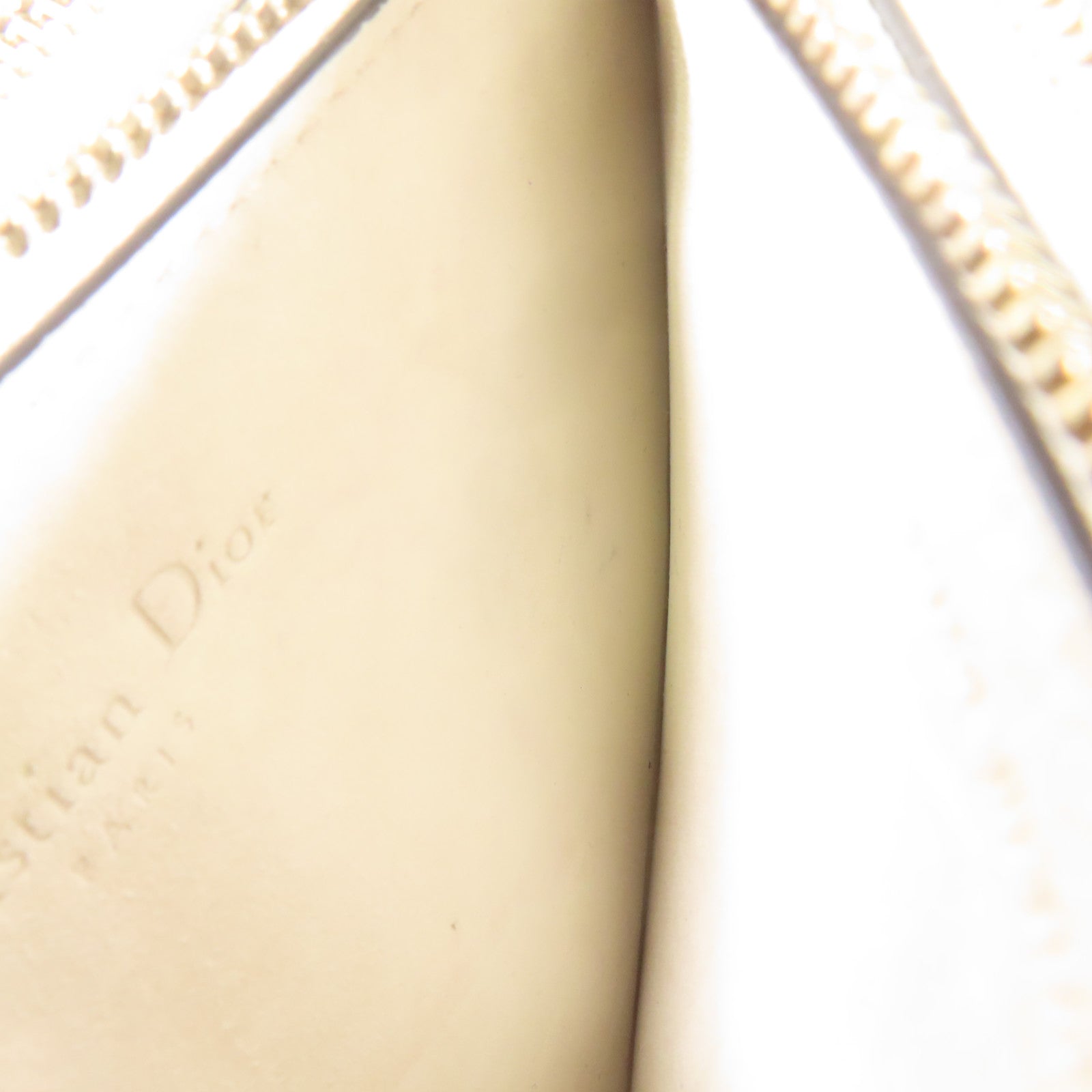 Dior 牛皮皮革Saddle Trio Crossbody Pouch金扣肩背袋白色