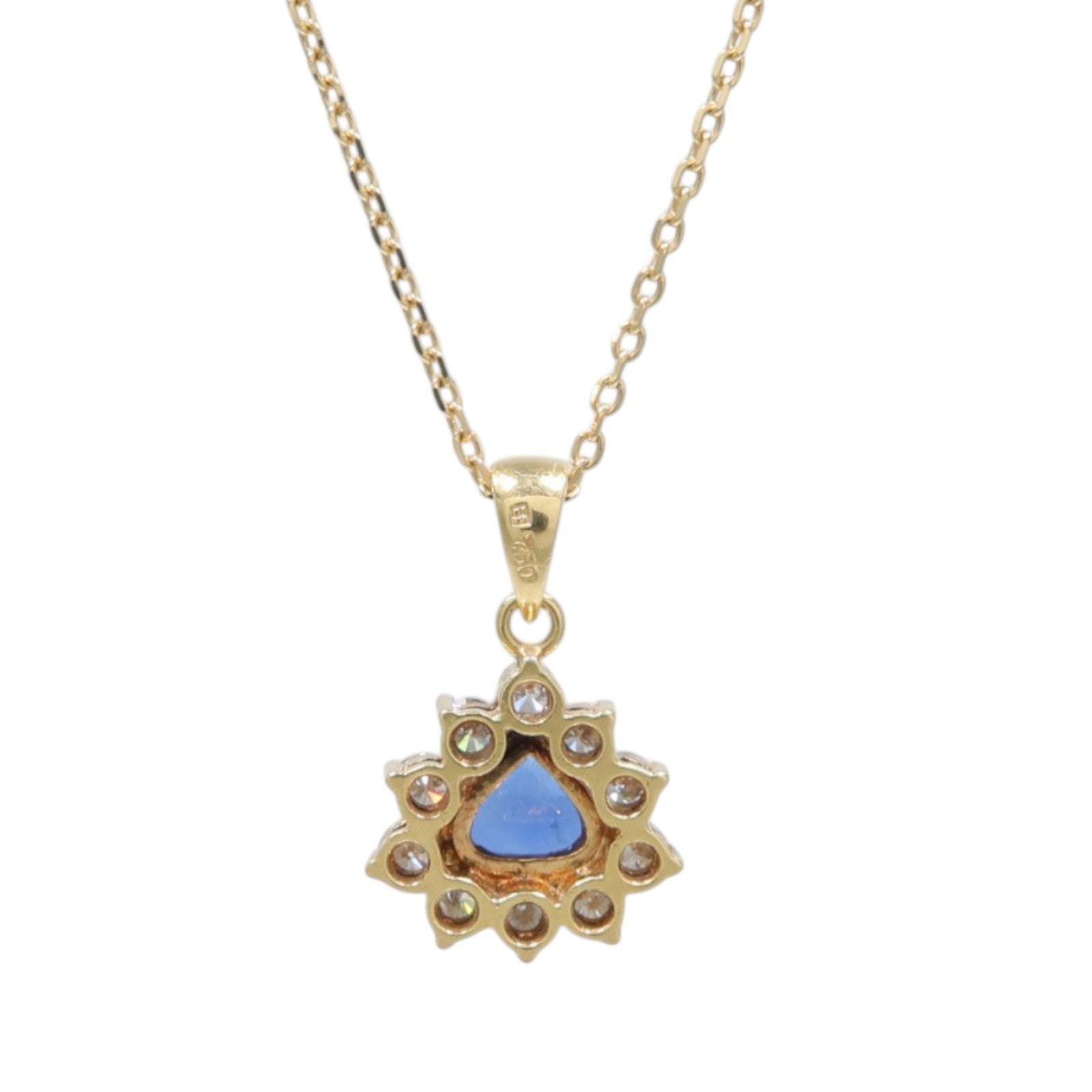 JEWELRY 18K黃金Sapphire Diamond Necklace藍寶石/鑽石項鍊