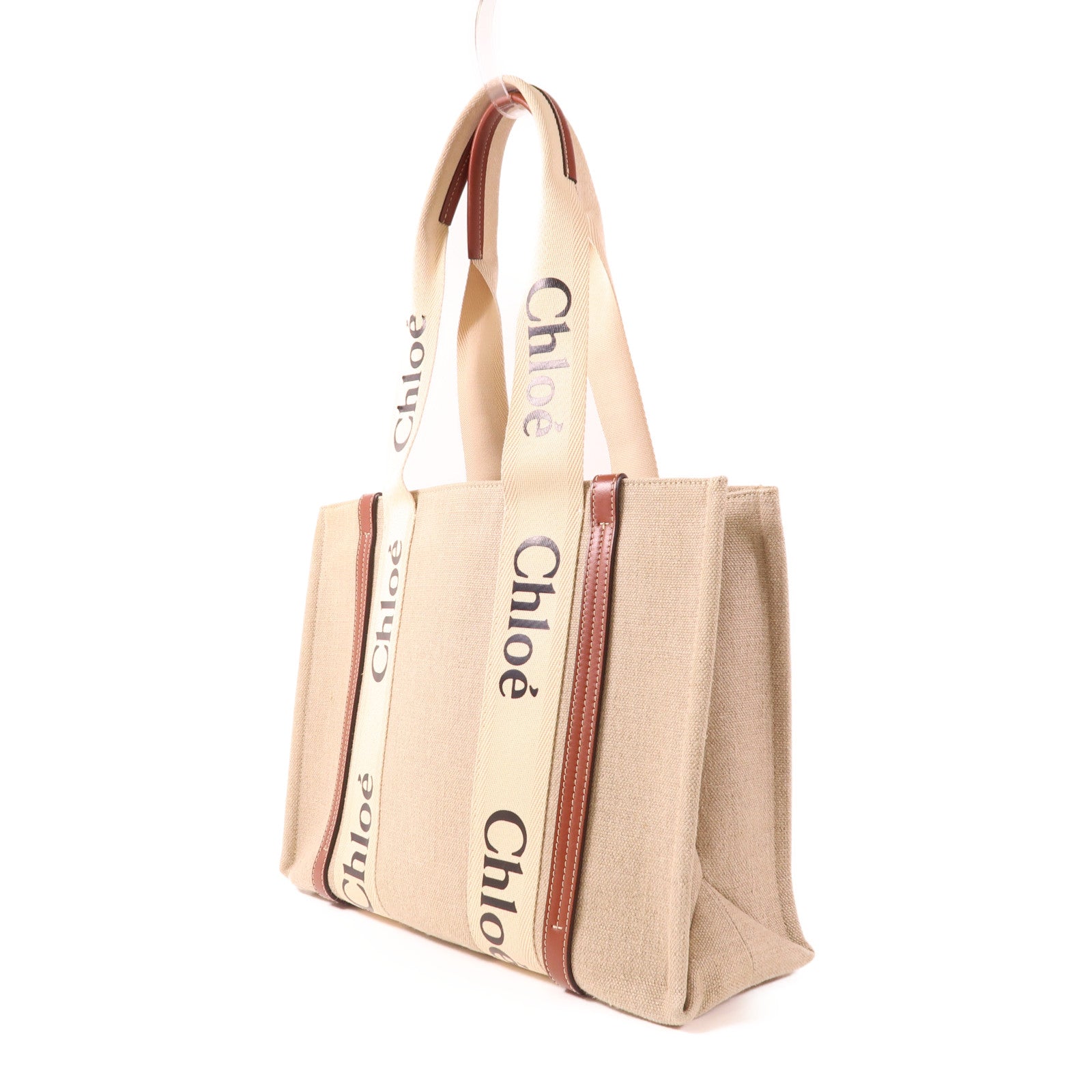 Chloe 帆布Woody Tote Bag Medium肩背袋/手挽袋