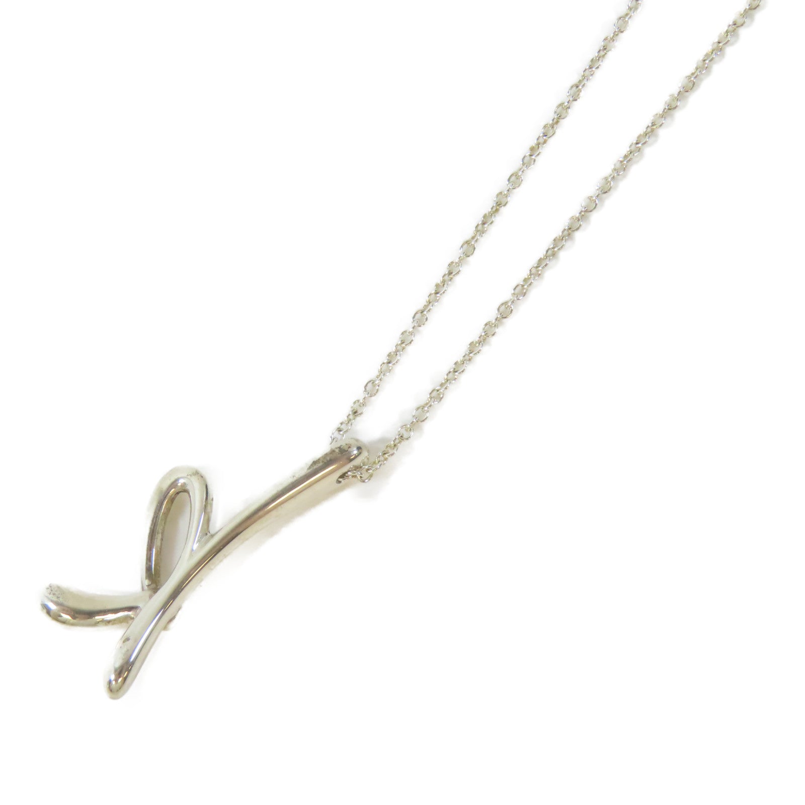 TIFFANY＆CO 純銀Elsa Peretti K Necklace項鍊#40cm