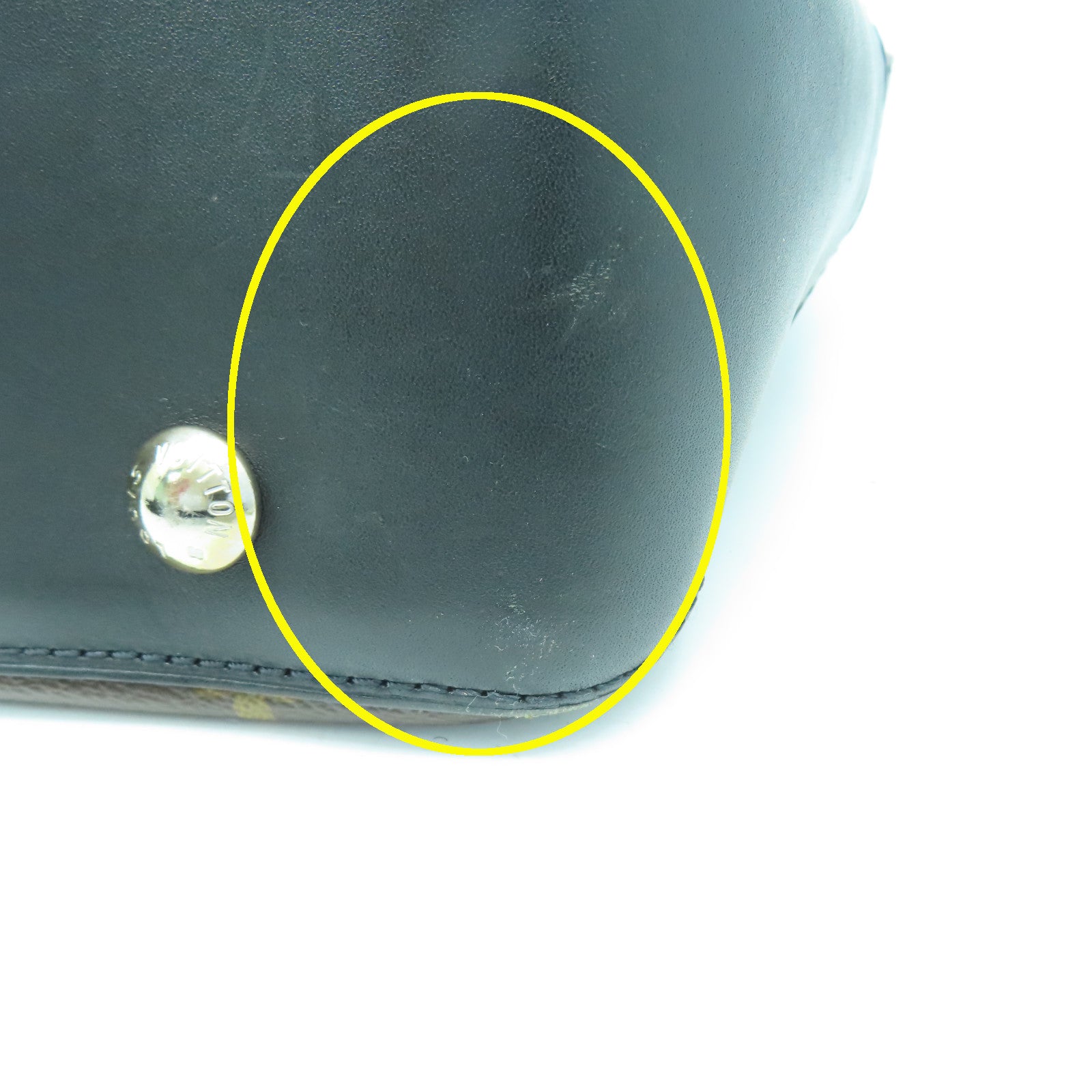 LOUIS VUITTON Monogram Macassar Davis銀扣手挽肩背兩用袋啡色