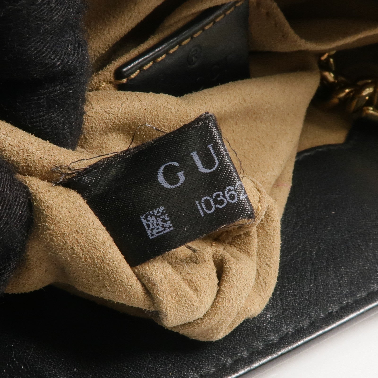 GUCCI 塗層帆布Padlock GG Small金扣肩背袋