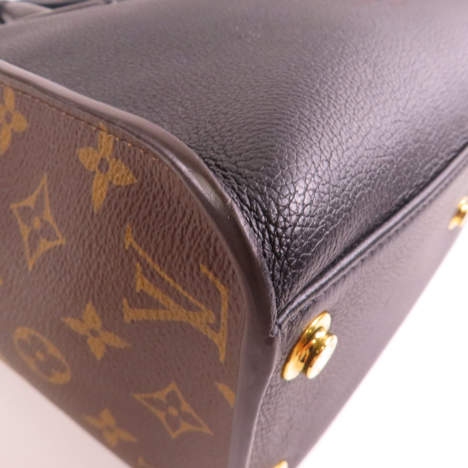 LOUIS VUITTON 【激減優惠】Monogram/牛皮皮革On My Side MM金扣手挽肩背兩用袋