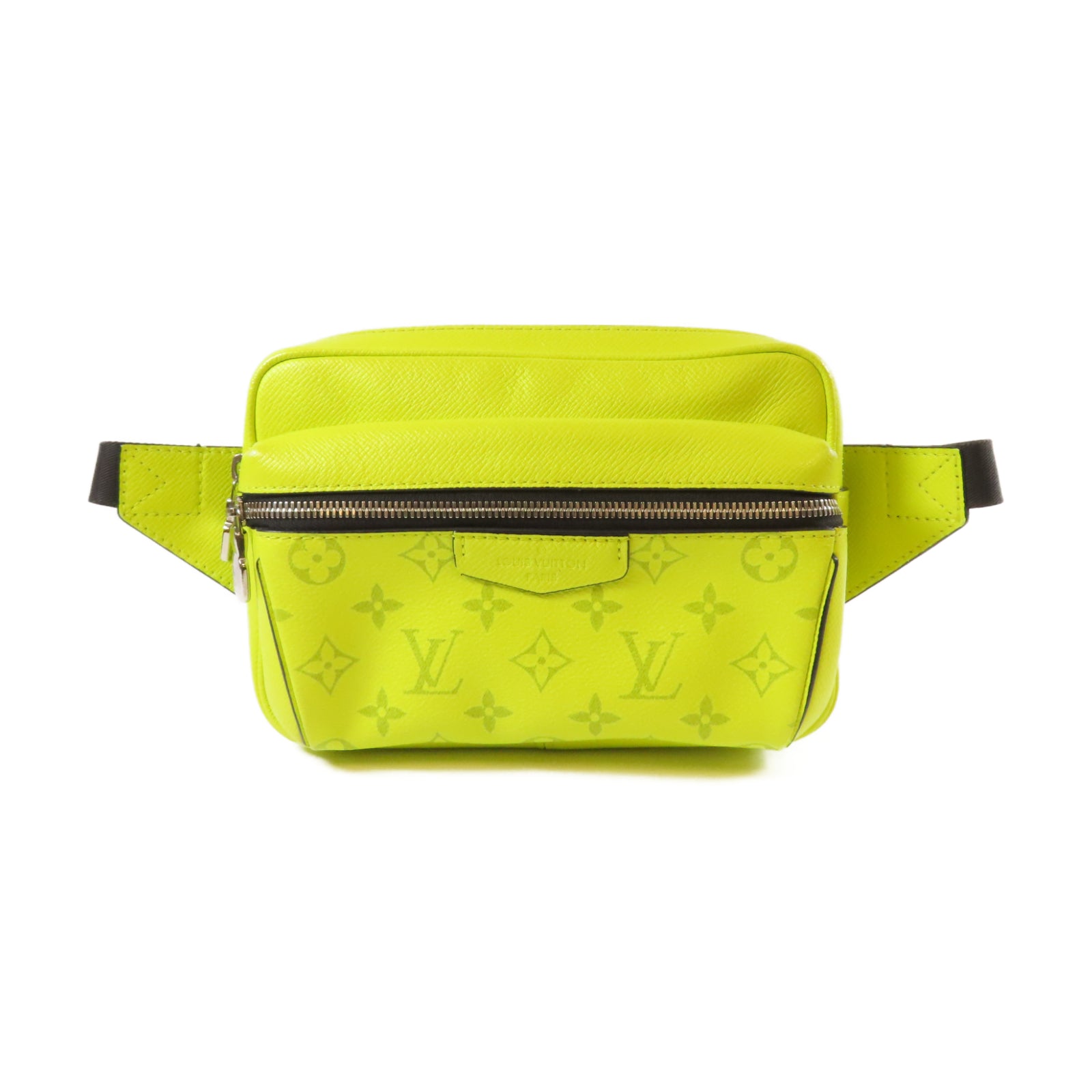 LOUIS VUITTON 【激減優惠】Monogram/Taiga Bum/Outdoor Jaune銀扣腰包黃色