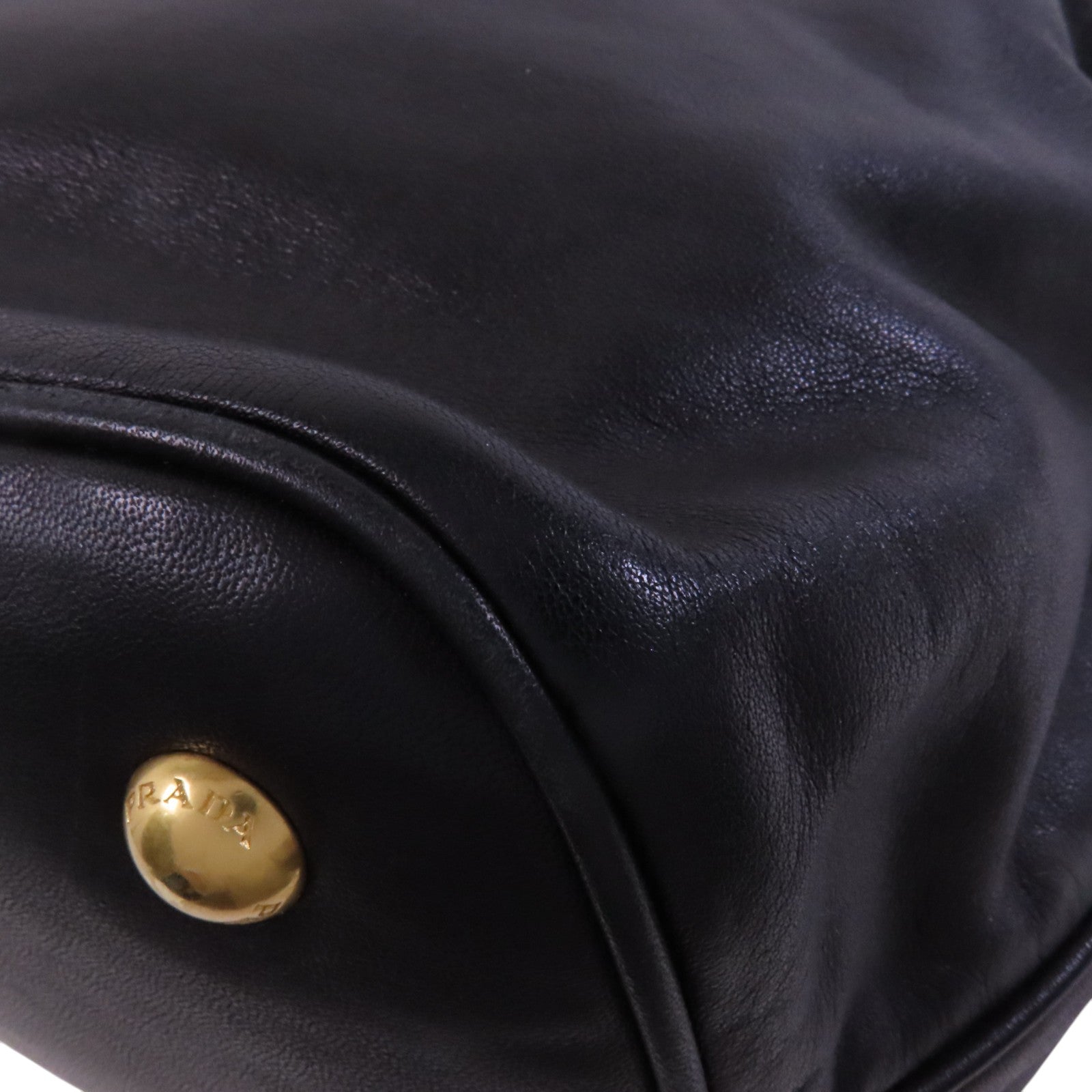 PRADA 牛皮皮革2Way Tote Bag金扣手挽肩背兩用袋