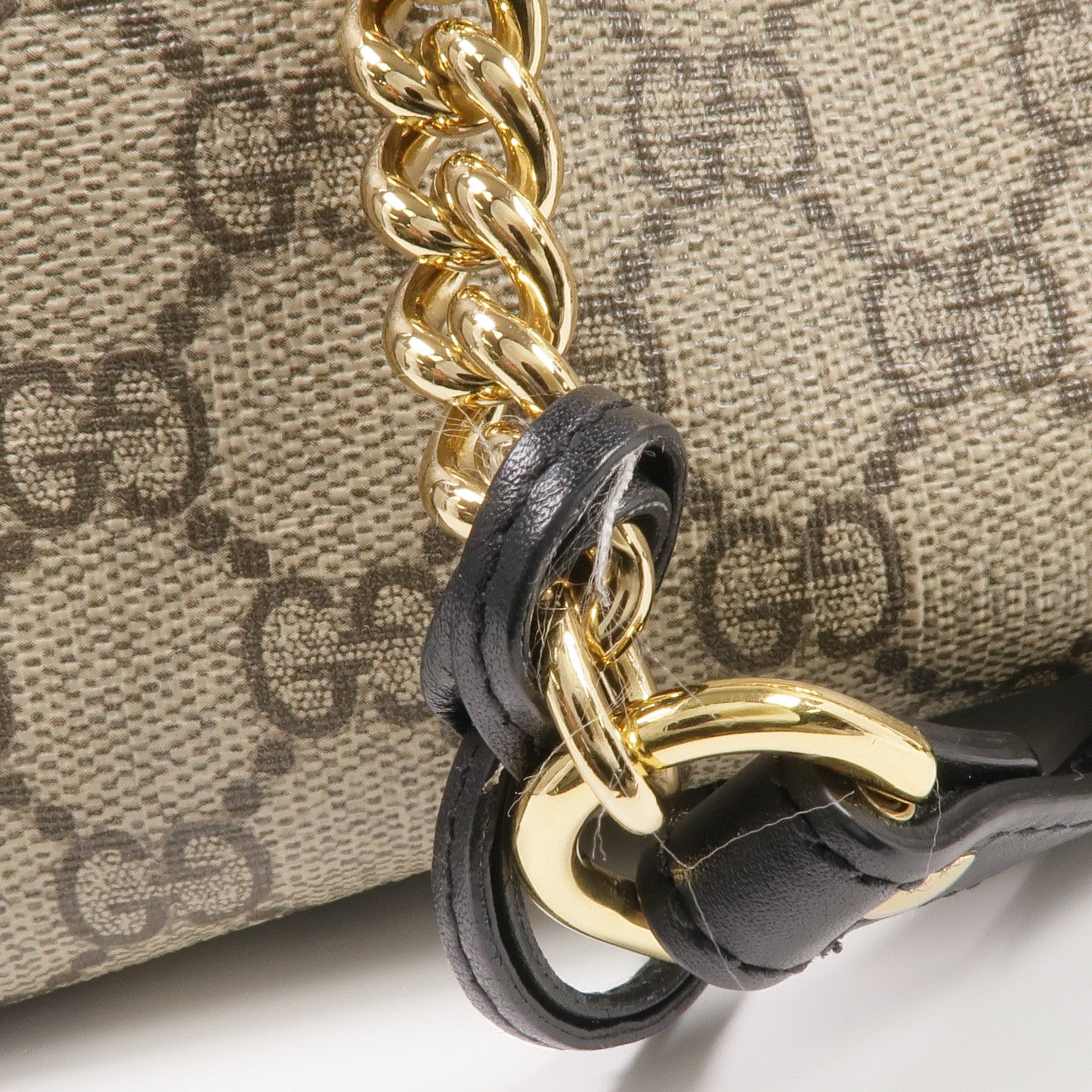 GUCCI 塗層帆布Padlock GG Small金扣肩背袋