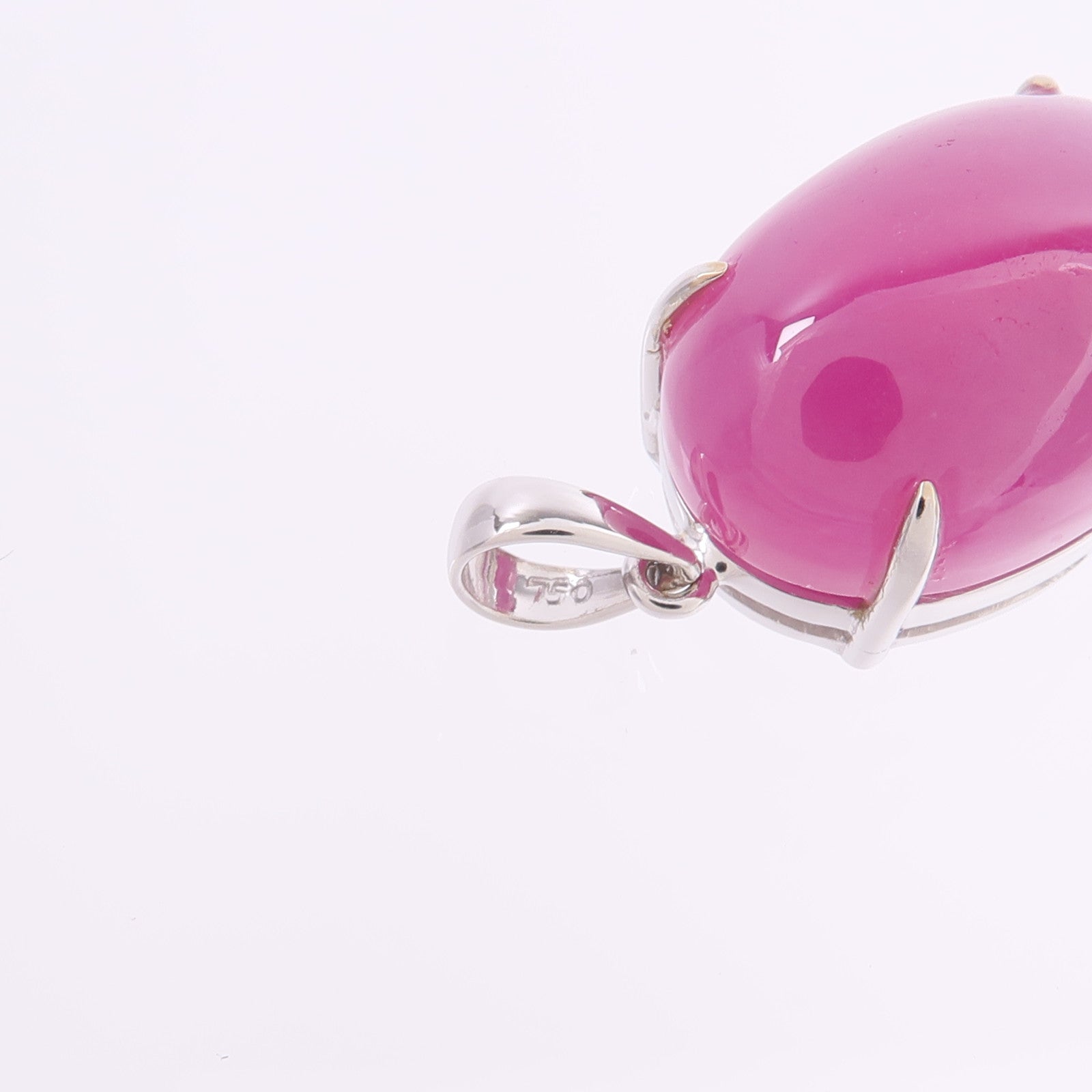 JEWELRY 18K白金Ruby Top紅寶石吊墜