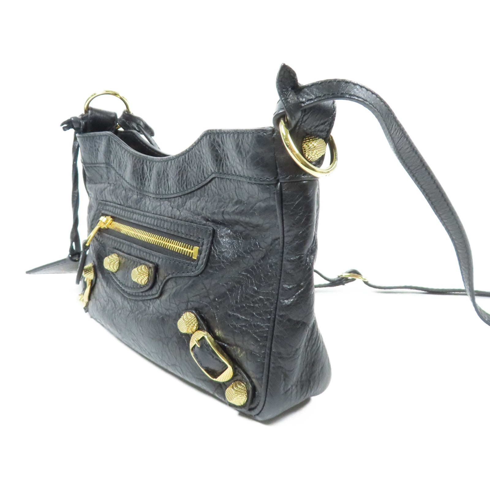 BALENCIAGA【激減優惠】 牛皮皮革Shoulder Bag金扣肩背袋