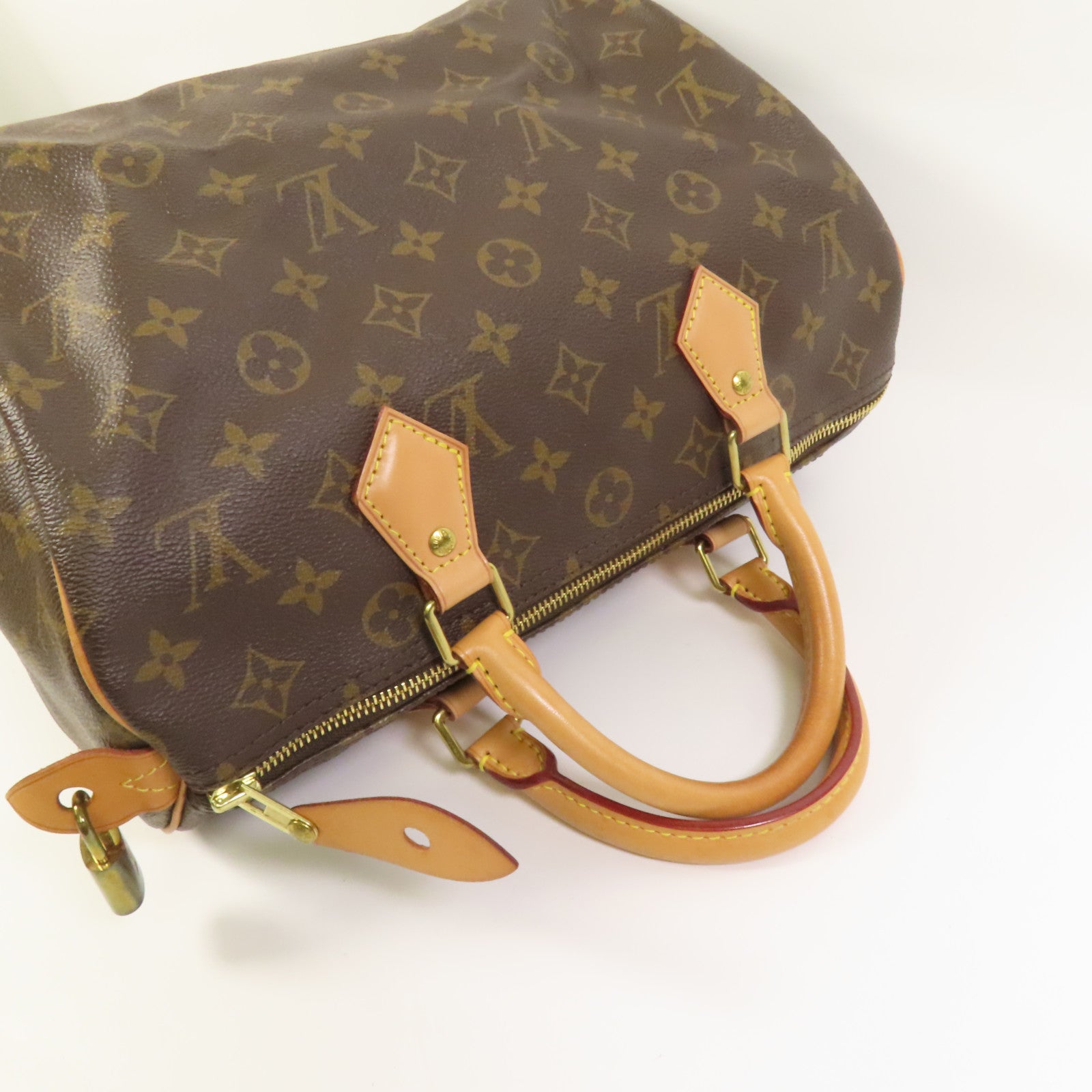 LOUIS VUITTON Monogram Speedy 25金扣手挽袋