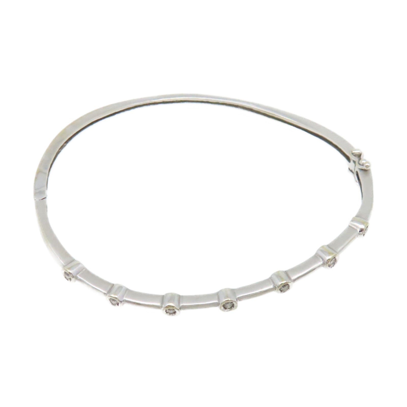 JEWELRY 【激減優惠】18K白金/0.10ct鑽石Diamond Bangle手鐲