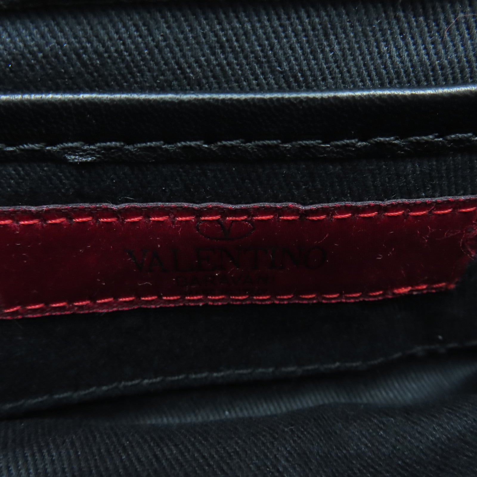 Valentino 【清倉大減價】皮革Chain Shoulder金扣鏈帶肩背袋黑色