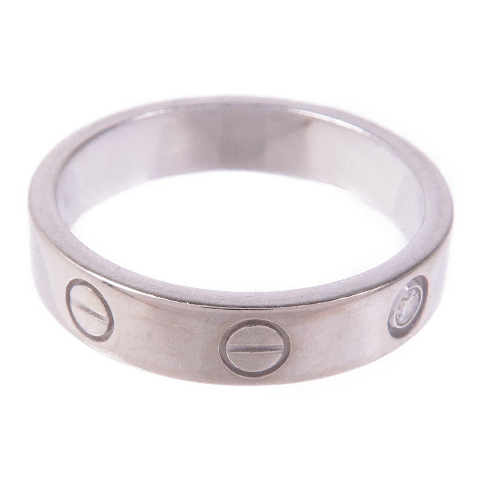 CARTIER 18K白金Love Ring鑽石戒指US#5.5/Cartier#51