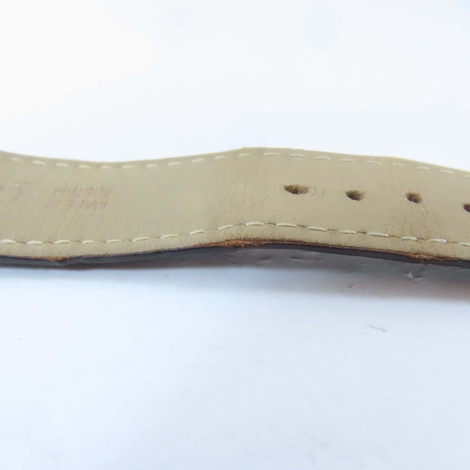 CARTIER Ronde Solo 18K玫瑰金/皮革手錶石英機芯白色#18cm