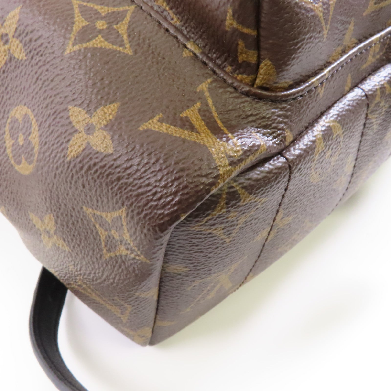 LOUIS VUITTON 【激減優惠】Monogram Macassar Palm Spring MM金扣背包棕色