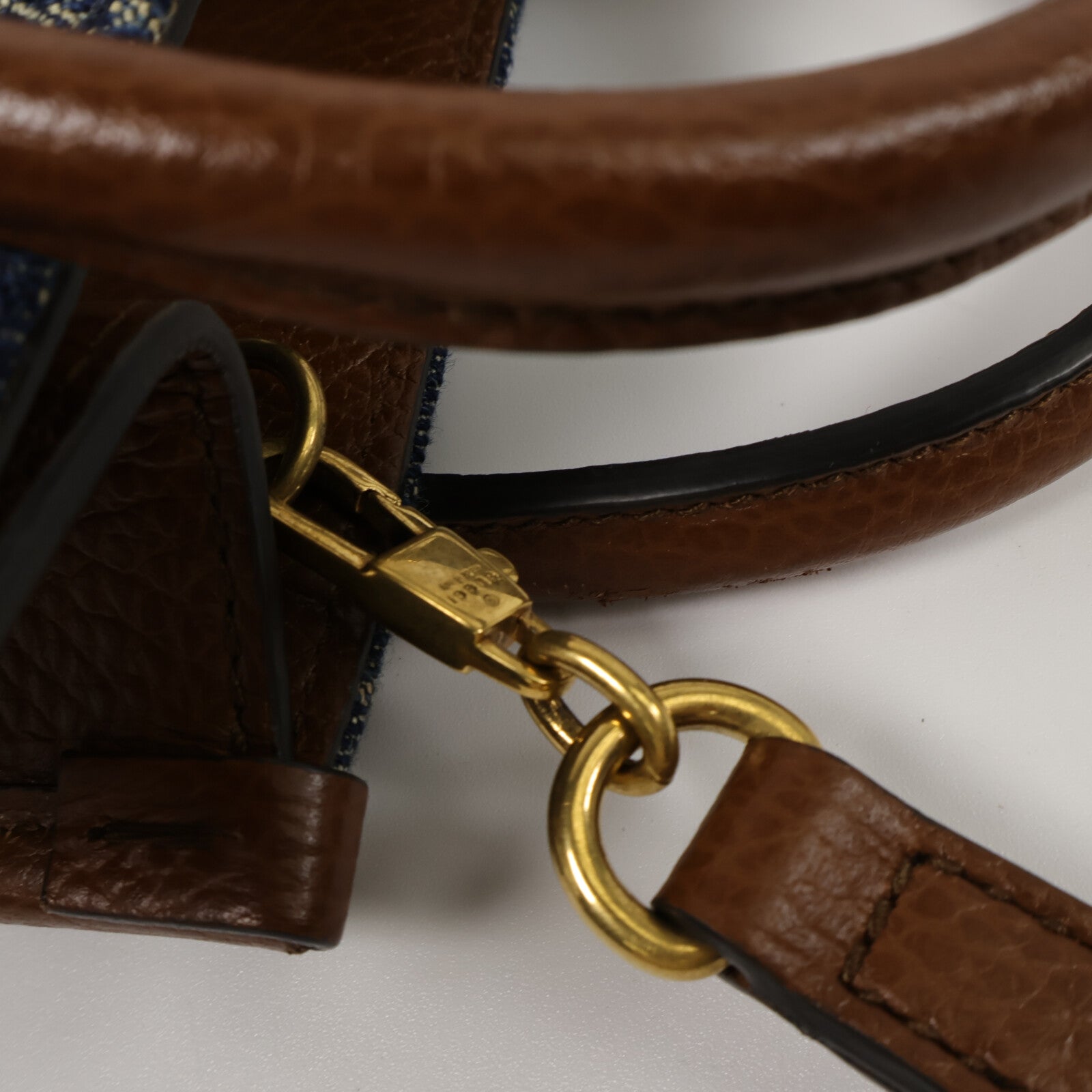 GUCCI 牛仔布Interlocking G Mini Tote手挽肩背兩用袋