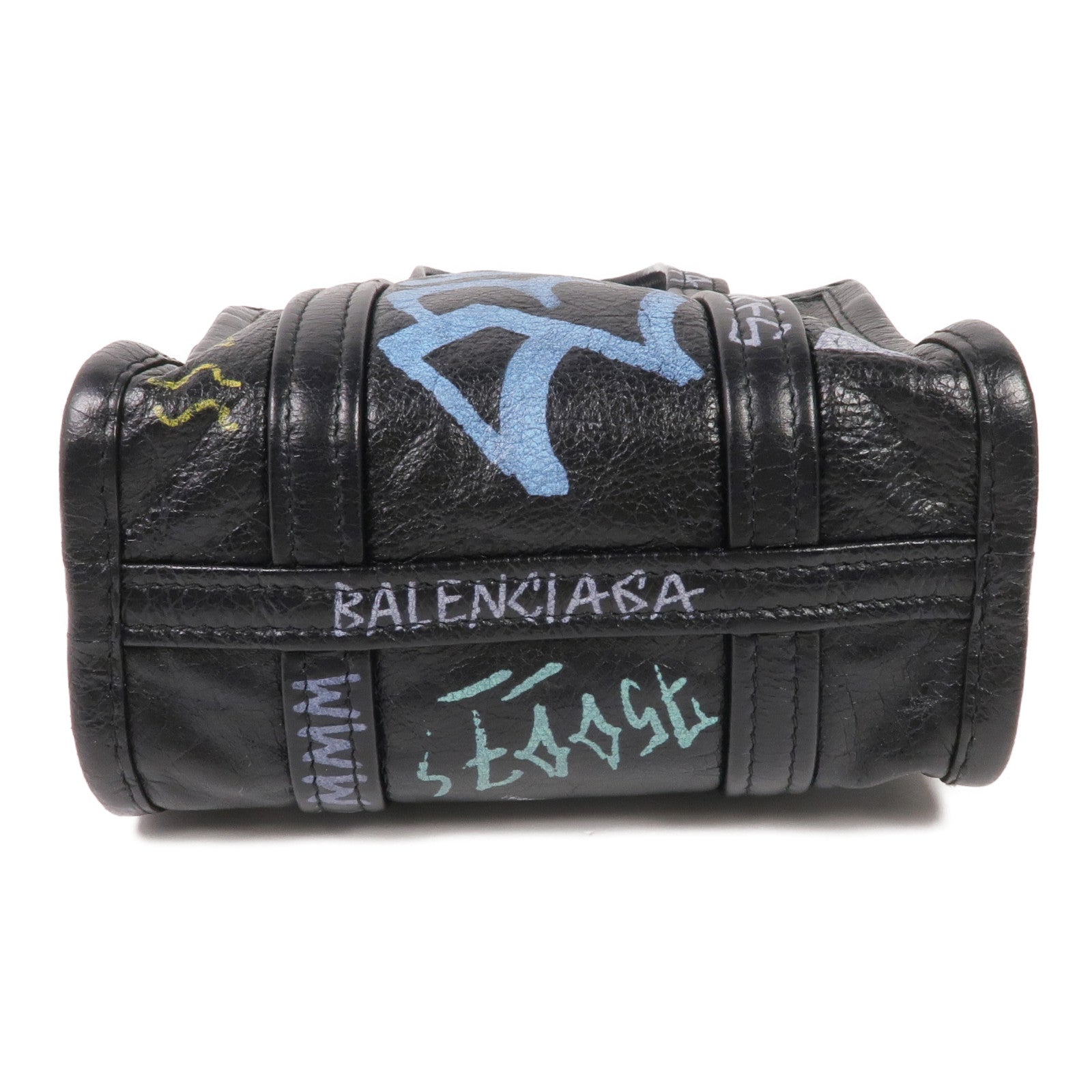 BALENCIAGA 牛皮皮革2 Way Shoulder銀扣手挽肩背兩用袋