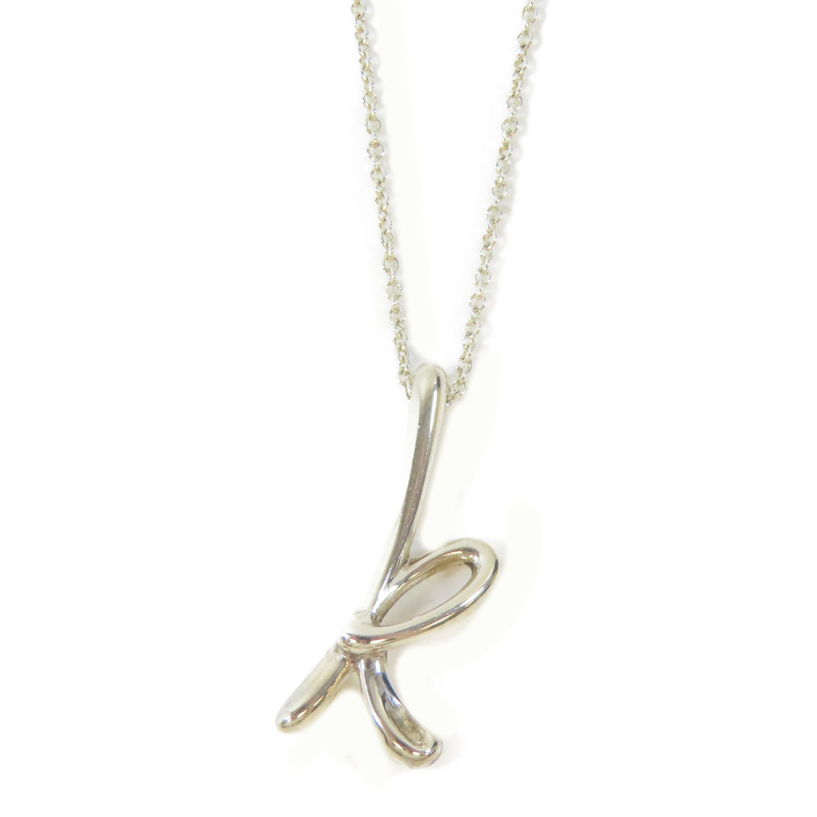 TIFFANY＆CO 純銀Elsa Peretti K Necklace項鍊#40cm