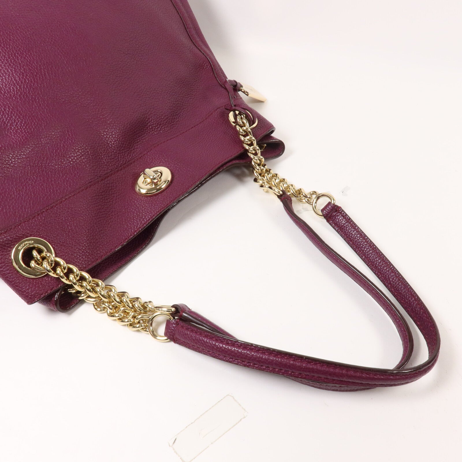 COACH 牛皮皮革Shoulder Bag鏈帶肩背袋