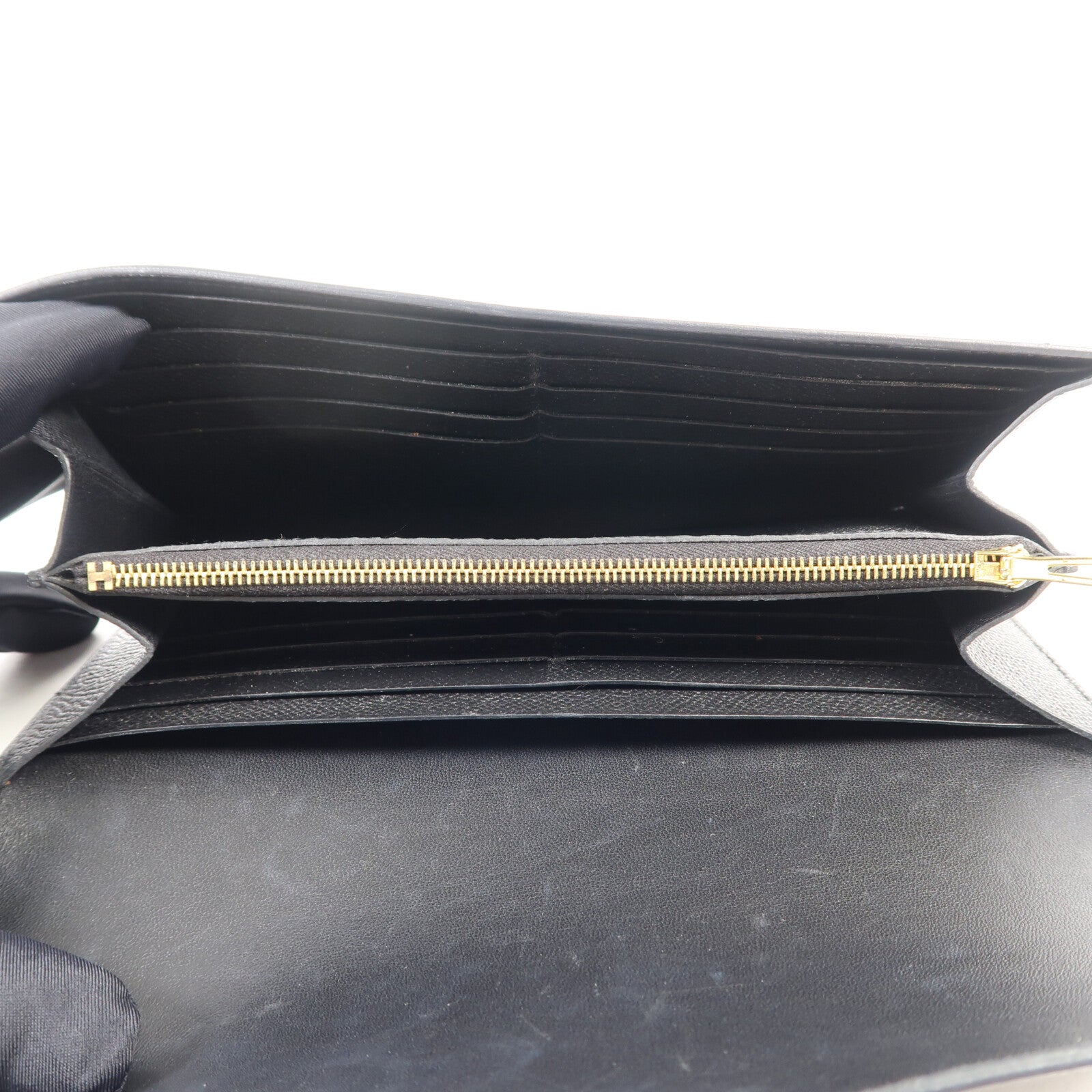 HERMES Epsom皮革Constance Wallet金扣長錢包