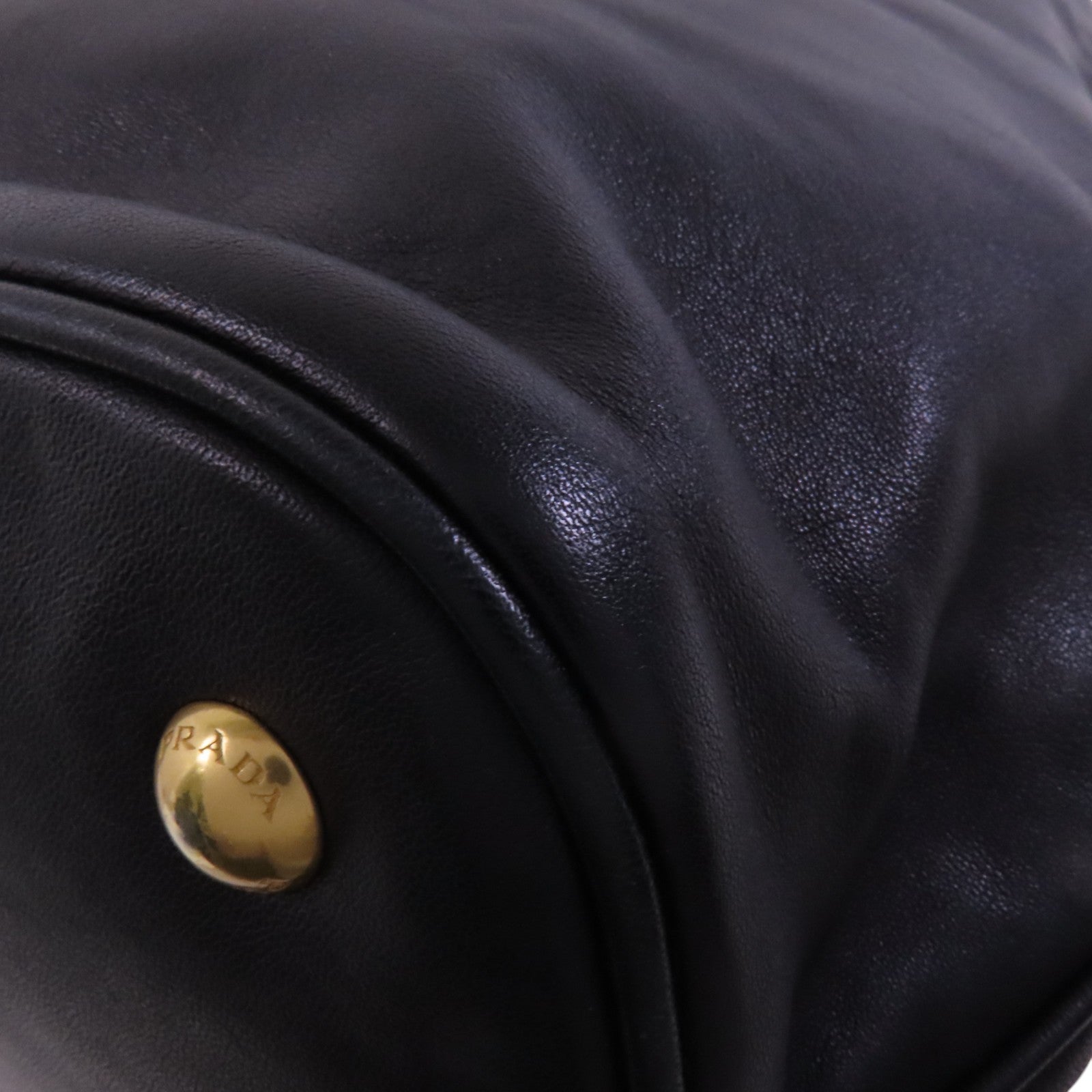 PRADA 牛皮皮革2Way Tote Bag金扣手挽肩背兩用袋