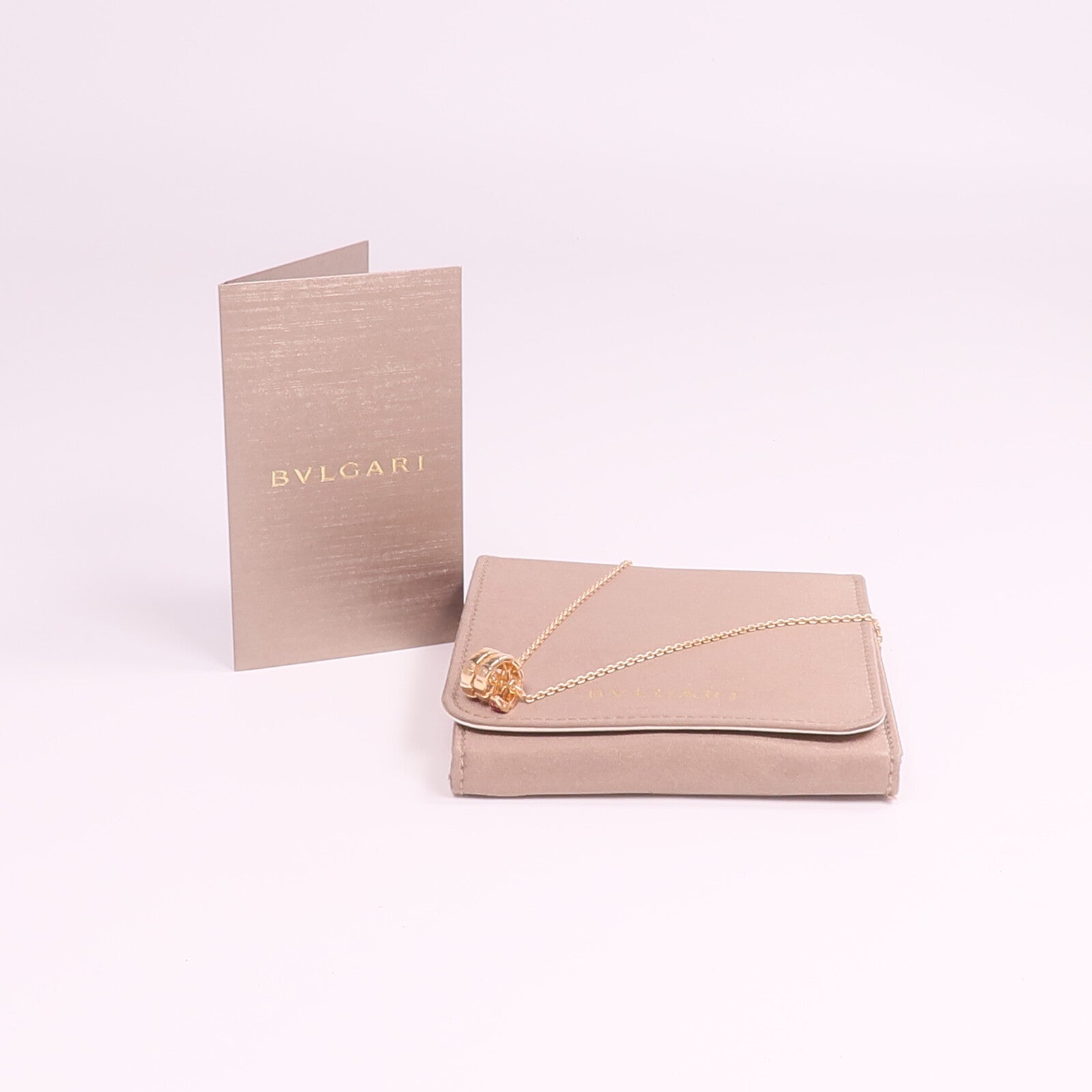 BVLGARI 18K玫瑰金Serpenti Viper Necklace紅寶石項鍊