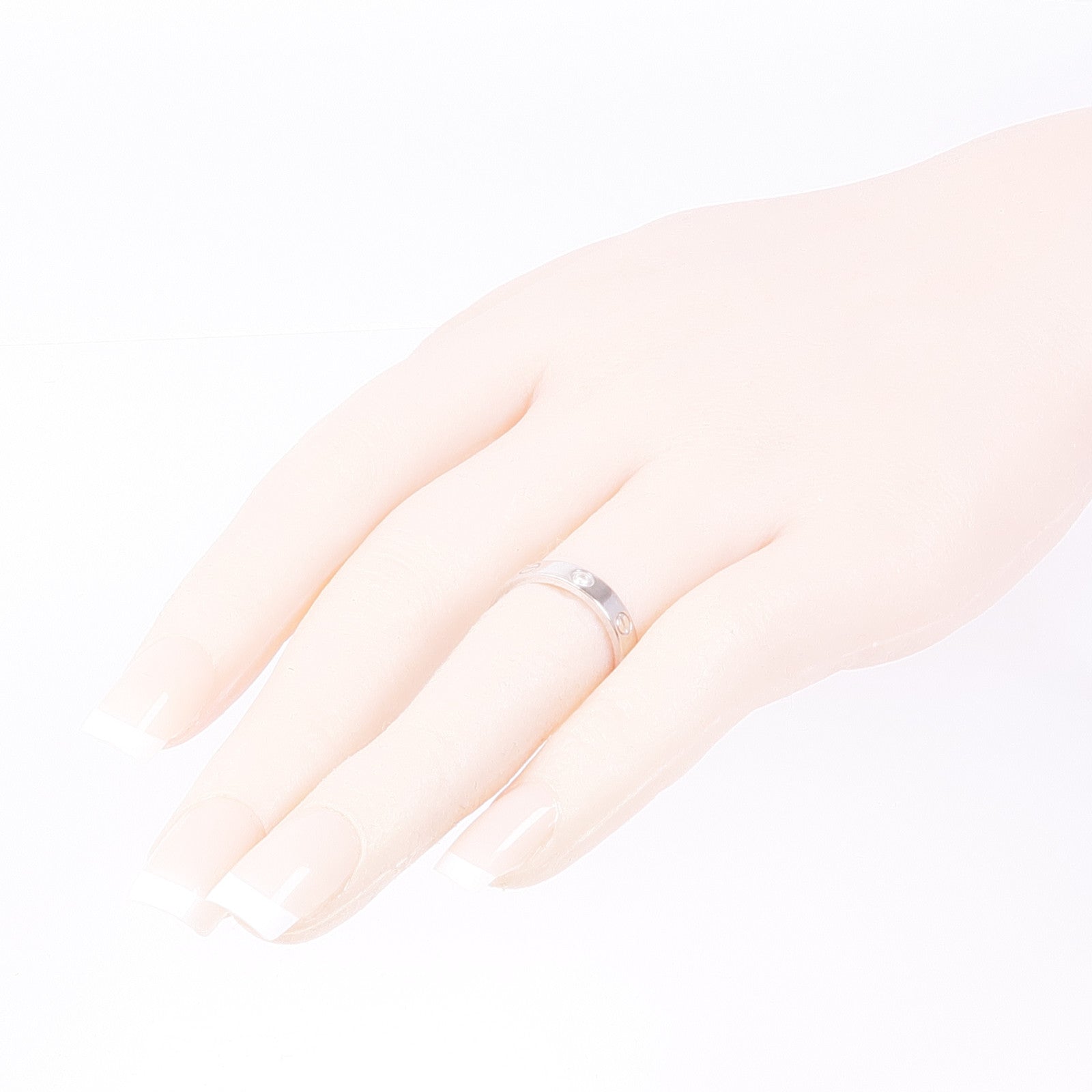 CARTIER 18K白金Love Ring鑽石戒指US#5.5/Cartier#51