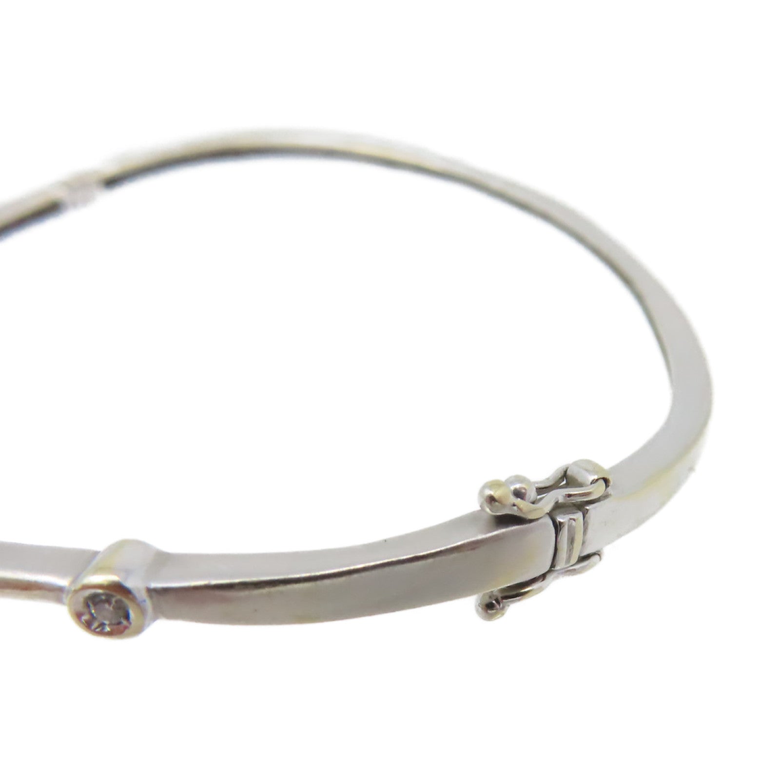 JEWELRY 【激減優惠】18K白金/0.10ct鑽石Diamond Bangle手鐲