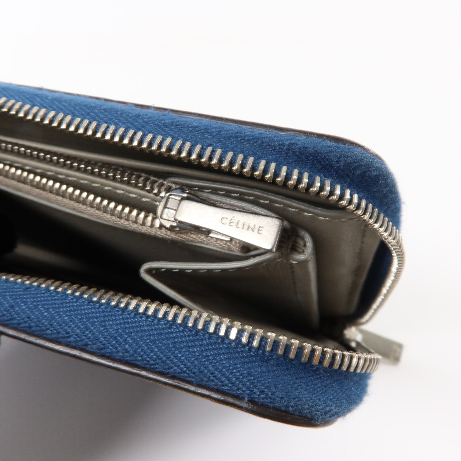 CELINE 牛皮皮革Zipper Long Wallet長錢包
