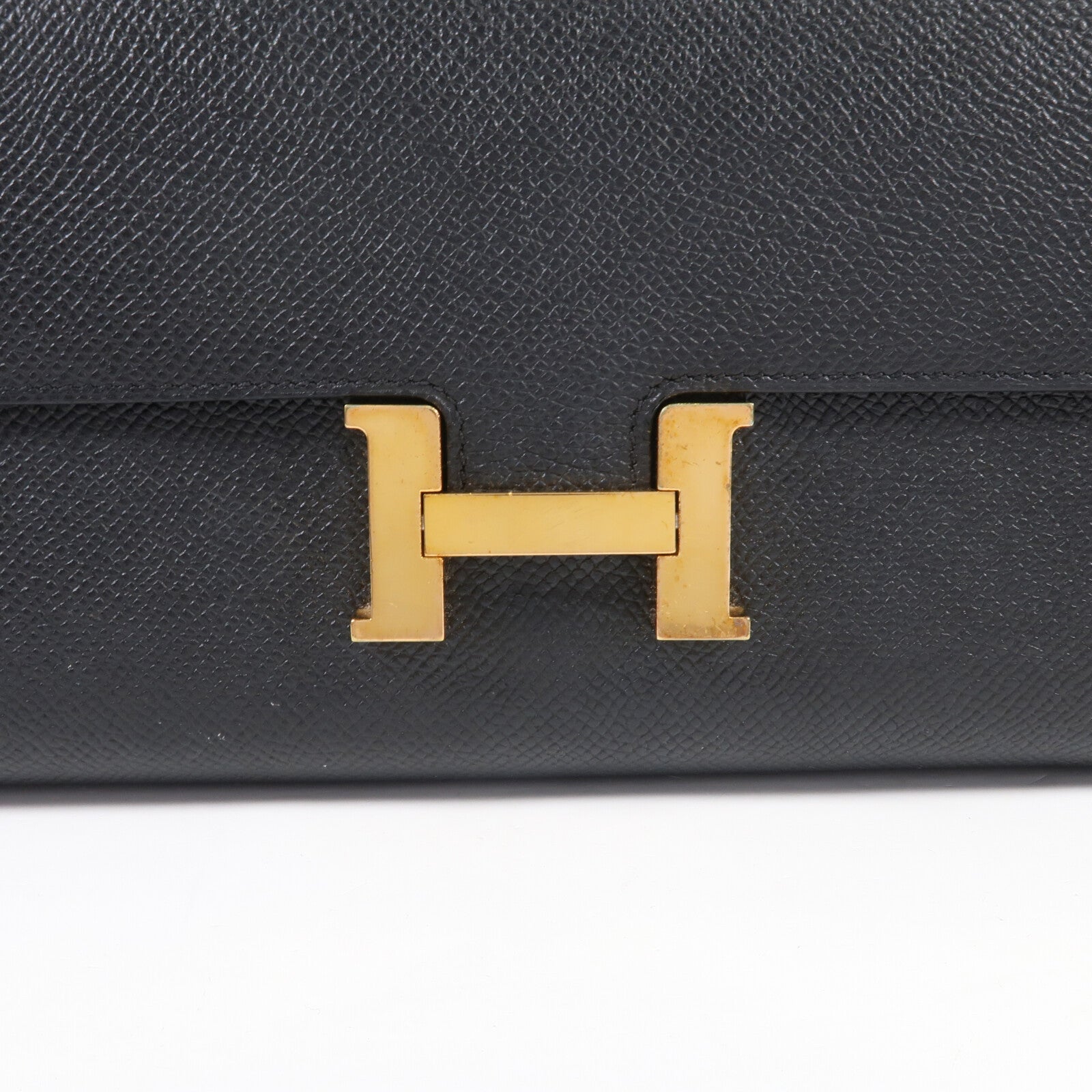 HERMES Epsom皮革Constance Wallet金扣長錢包