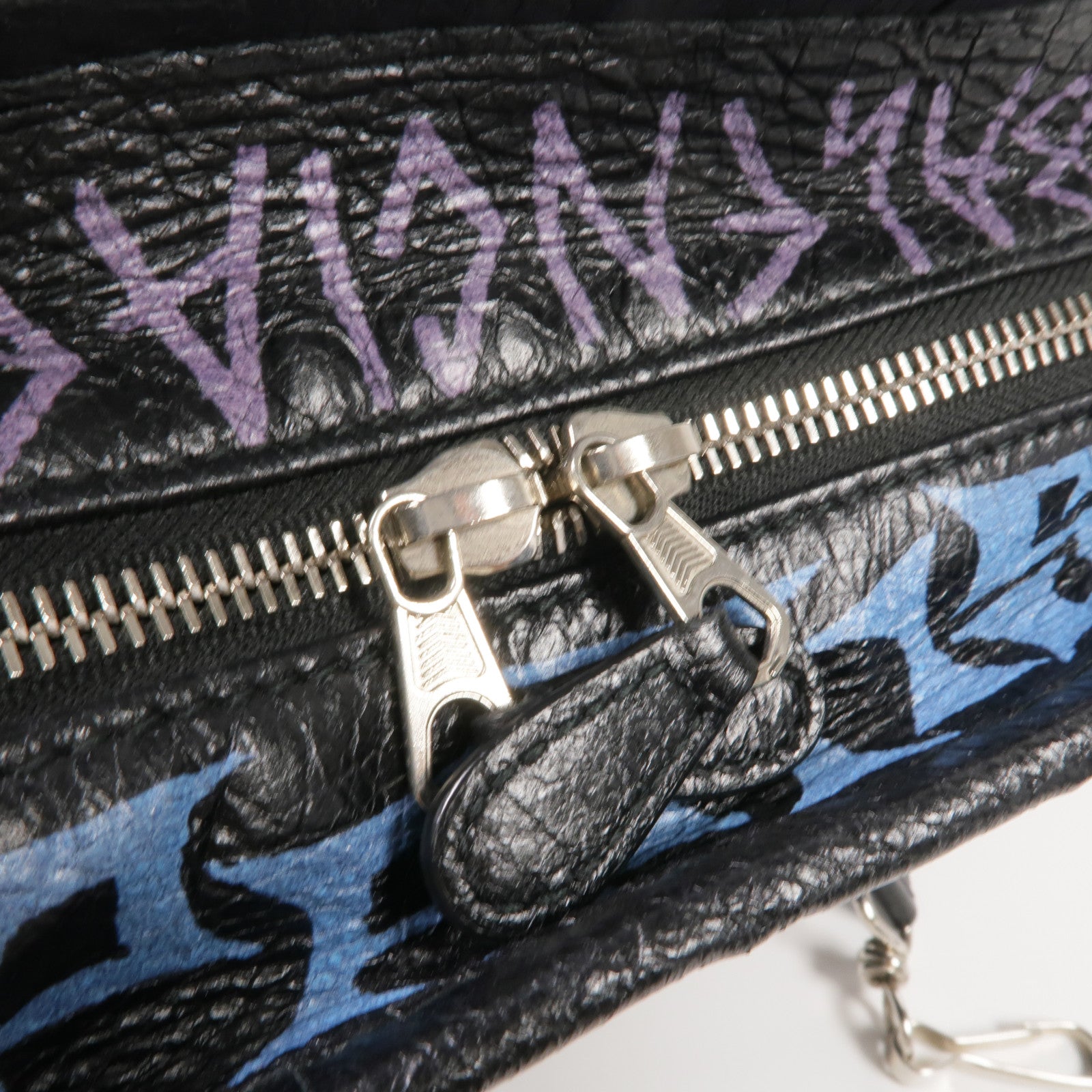 BALENCIAGA 牛皮皮革2 Way Shoulder銀扣手挽肩背兩用袋