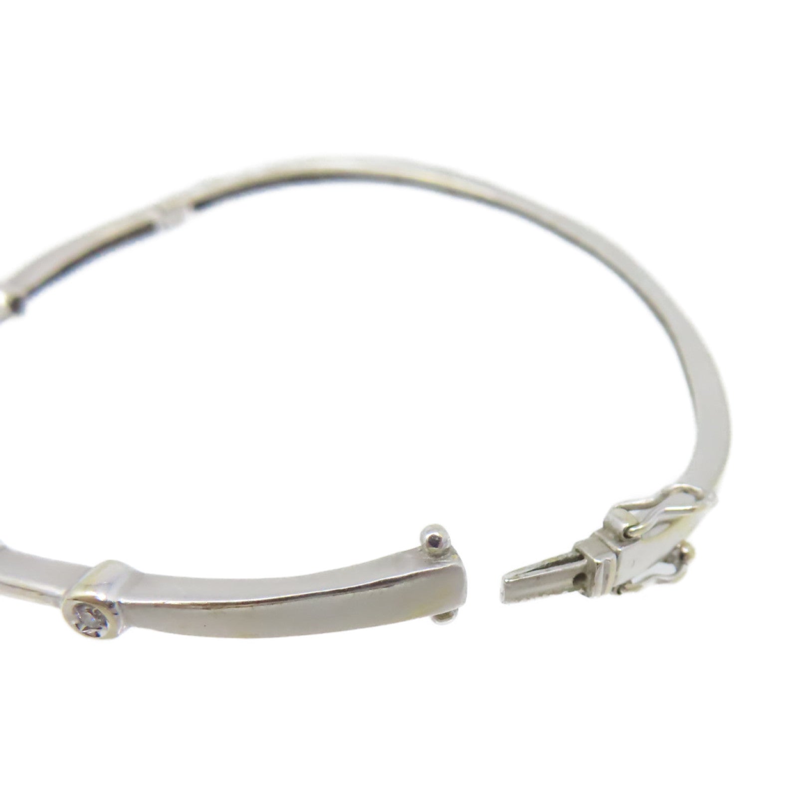 JEWELRY 【激減優惠】18K白金/0.10ct鑽石Diamond Bangle手鐲