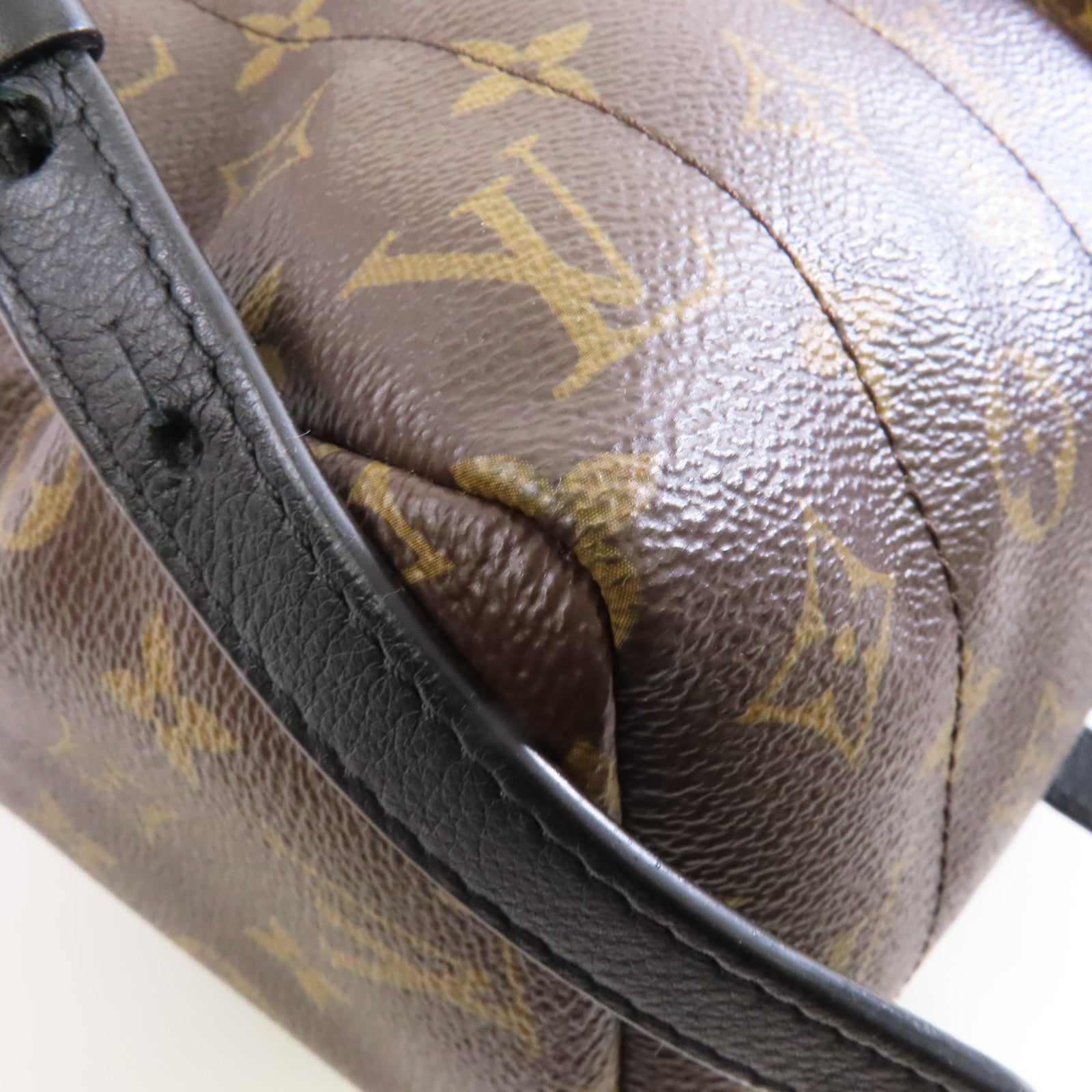 LOUIS VUITTON 【激減優惠】Monogram Macassar Palm Spring MM金扣背包棕色