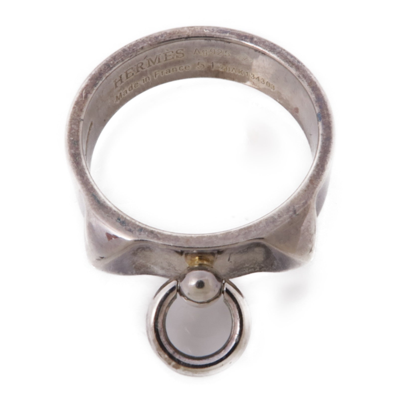 HERMES 925純銀CDC Collier de chien Ring戒指US#5.75
