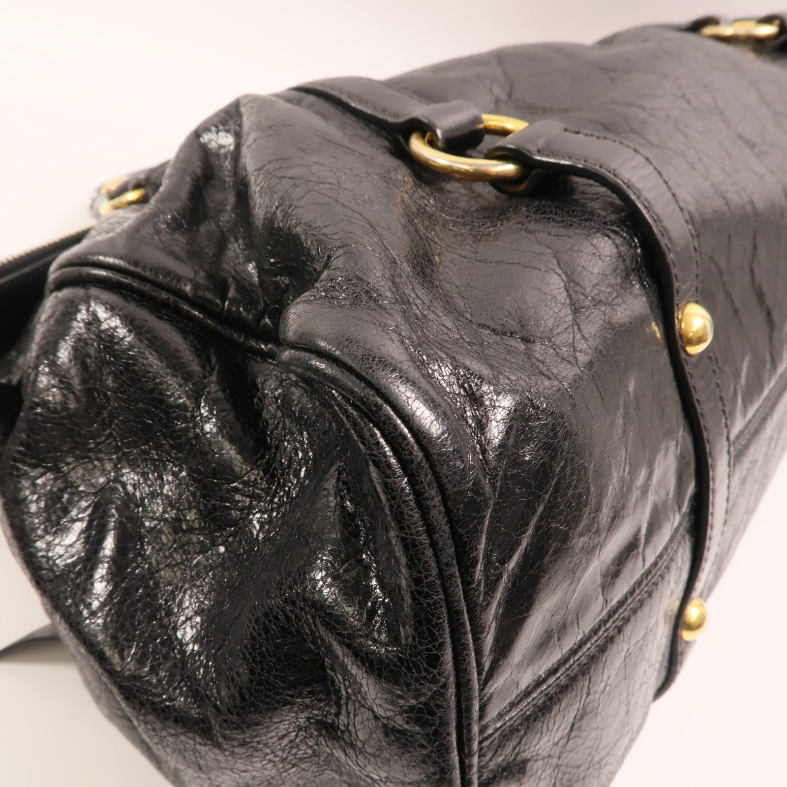 Miu Miu 牛皮皮革2 Way Bag金扣手挽肩背兩用袋