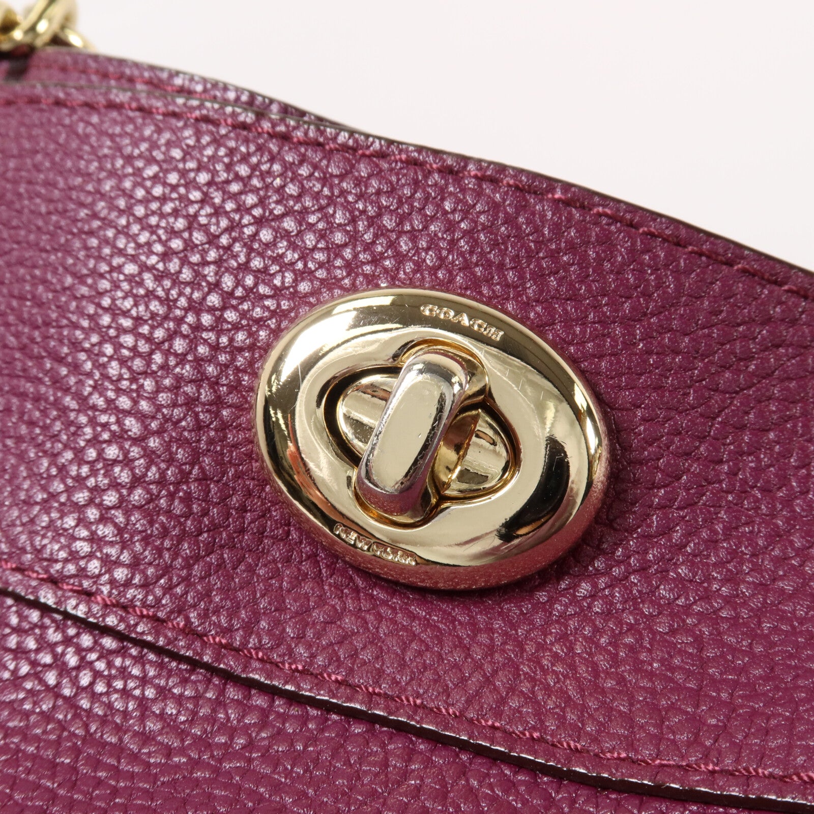 COACH 牛皮皮革Shoulder Bag鏈帶肩背袋
