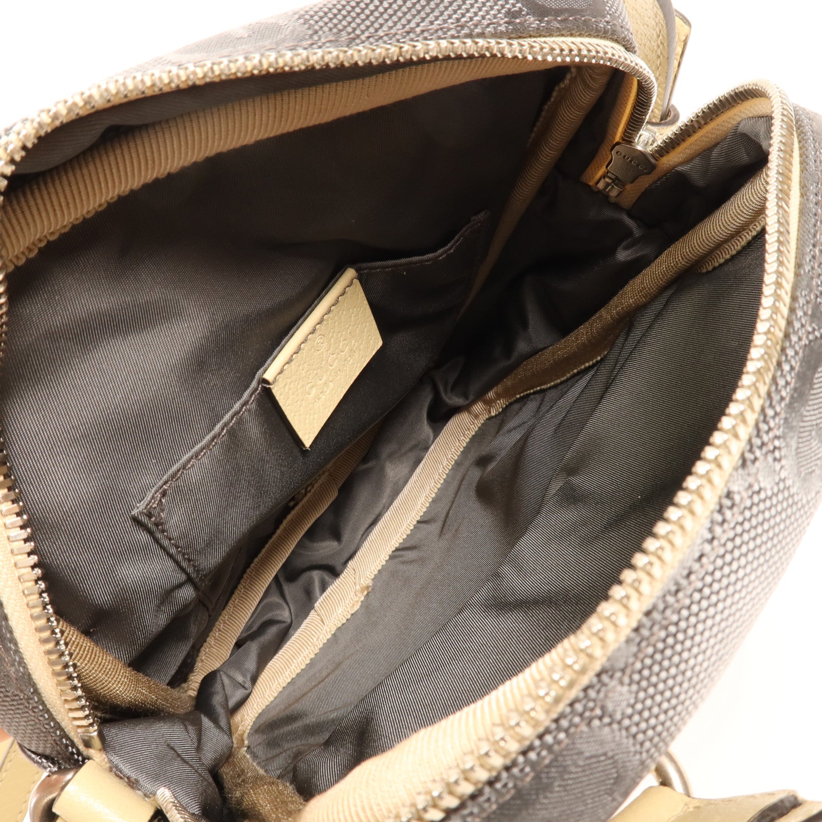 GUCCI 尼龍Shoulder Bag銀扣手挽肩背兩用袋