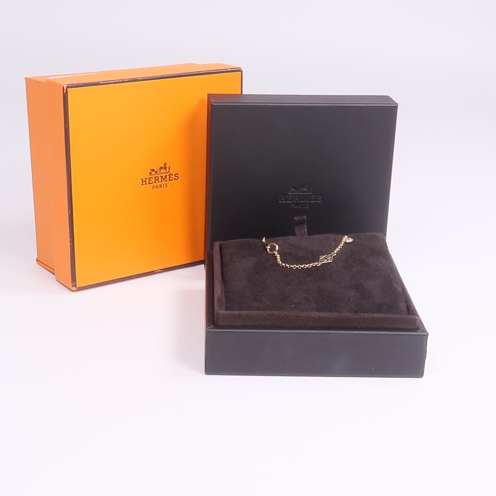 HERMES 18K玫瑰金Gambade Bracelet鑽石手鏈