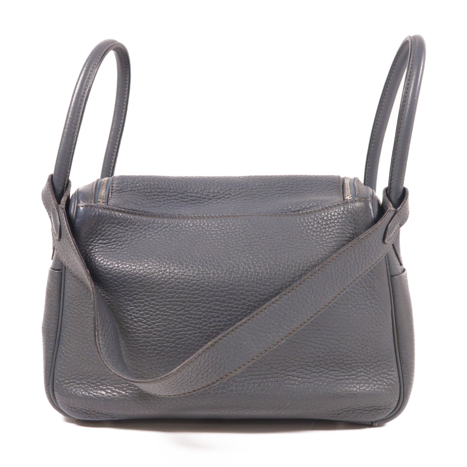 HERMES Clemence皮革Lindy 26銀扣手挽肩背兩用袋