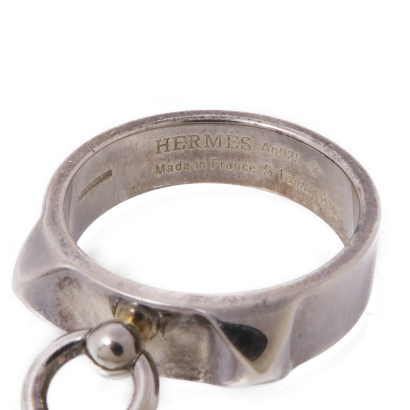 HERMES 925純銀CDC Collier de chien Ring戒指US#5.75
