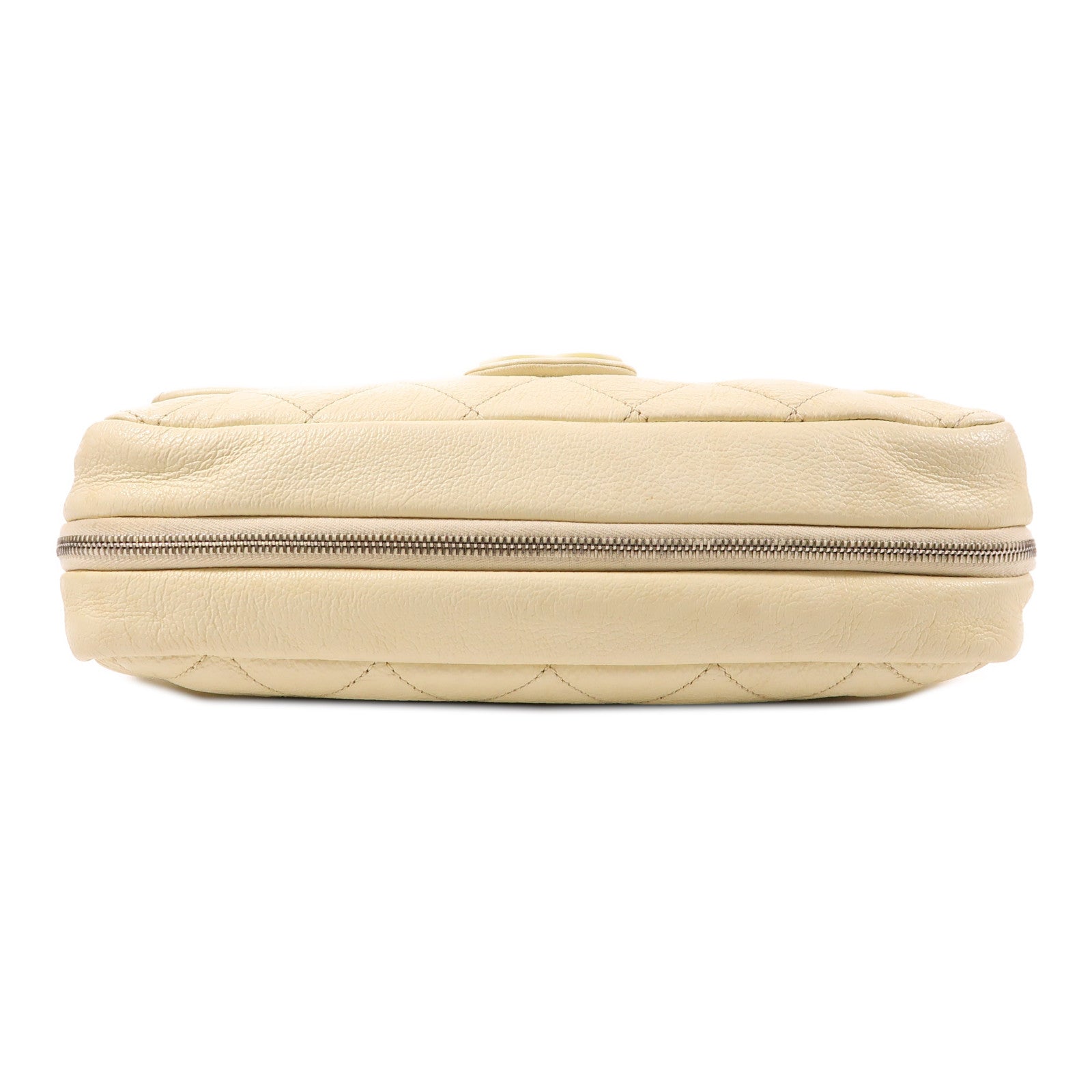 CHANEL 牛皮皮革Shoulder Bag銀扣肩背袋