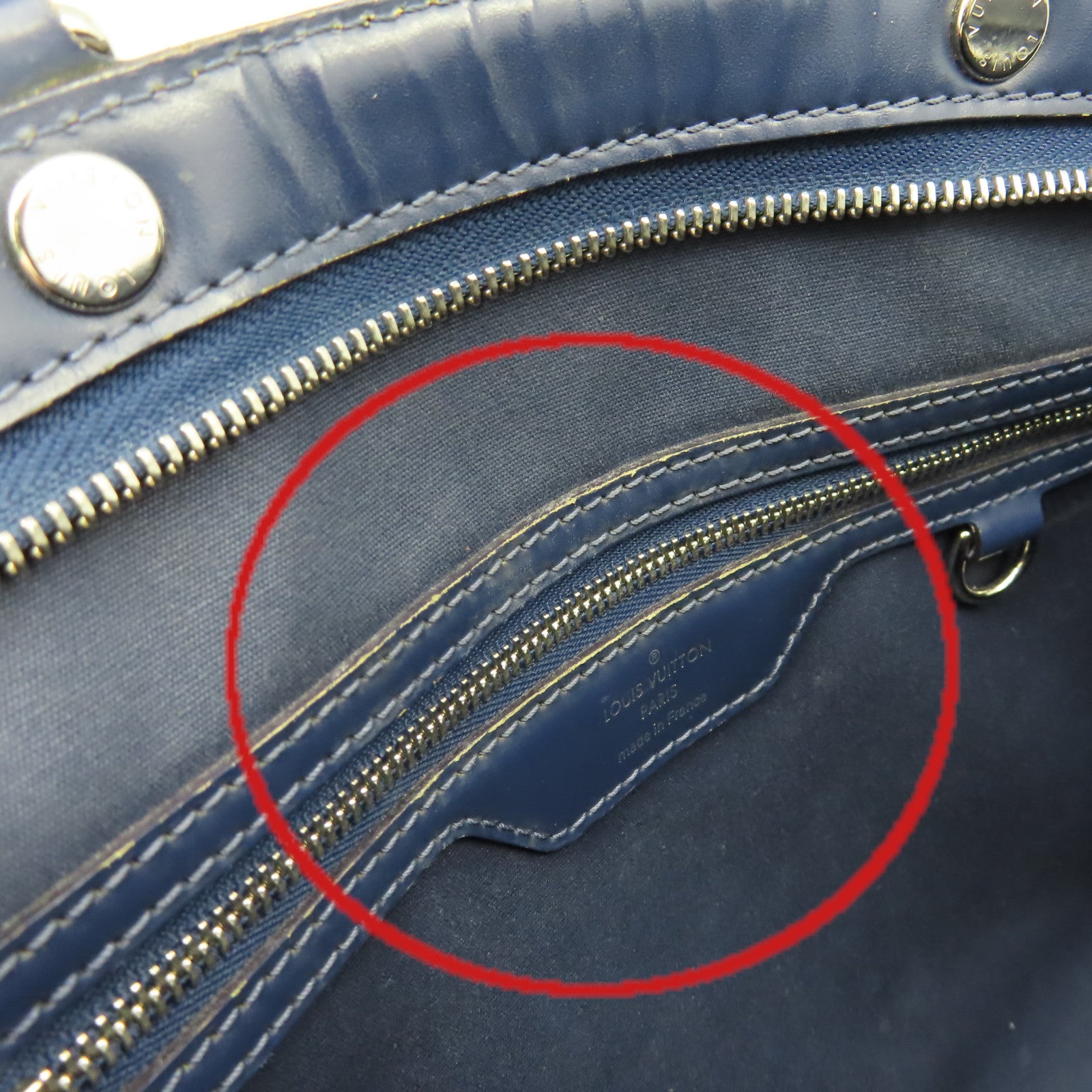 LOUIS VUITTON 【清倉大減價】Epi Brea MM 2Way Shoulder Bfa銀扣手挽肩背兩用袋寶藍色