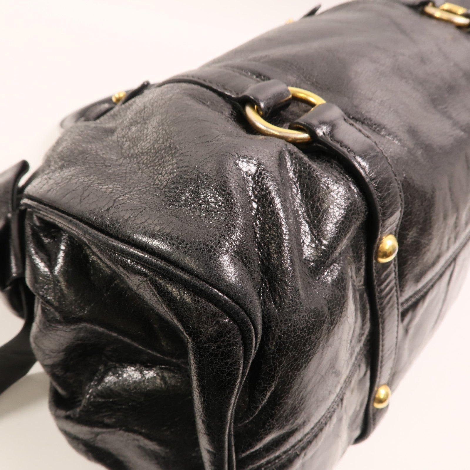Miu Miu 牛皮皮革2 Way Bag金扣手挽肩背兩用袋