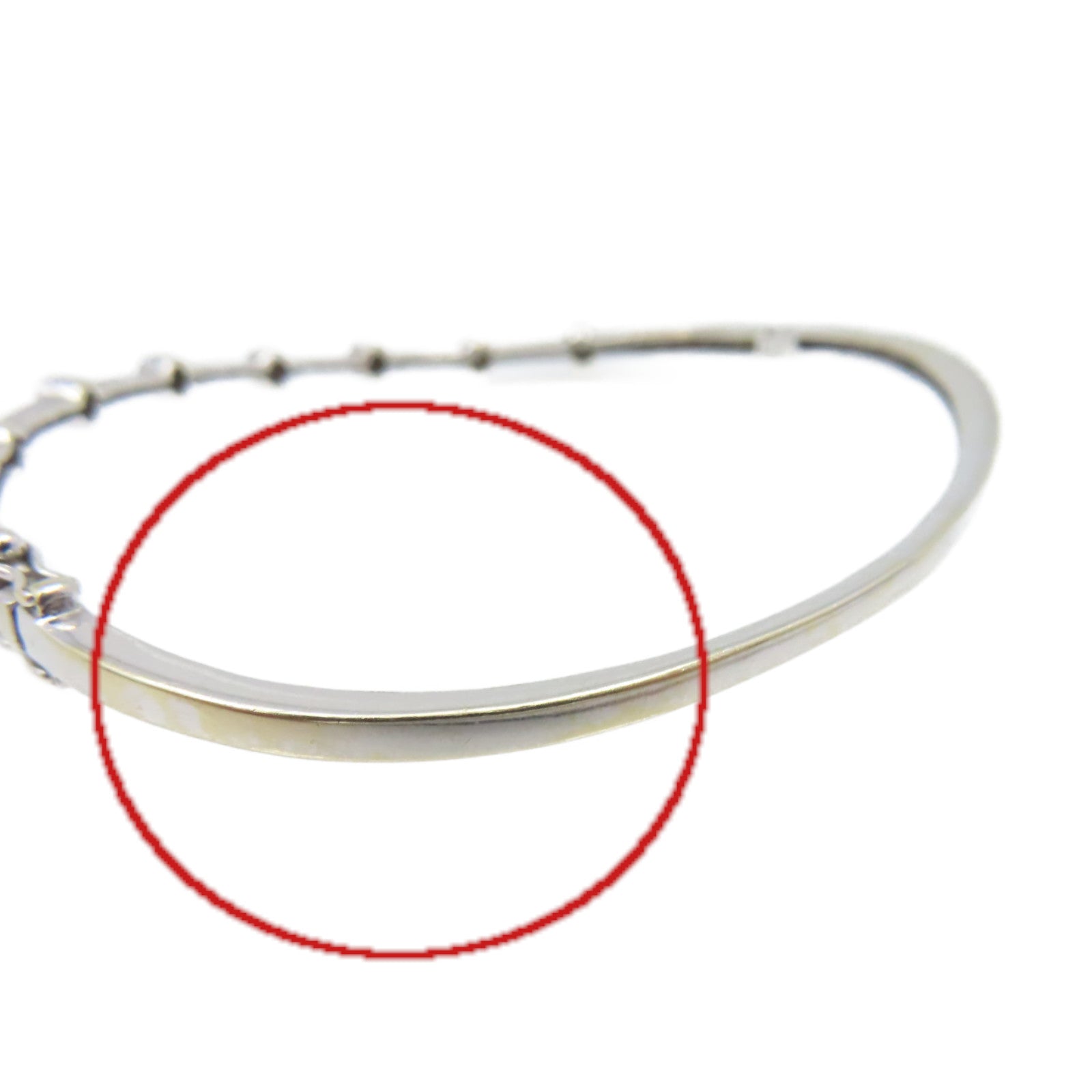 JEWELRY 【激減優惠】18K白金/0.10ct鑽石Diamond Bangle手鐲