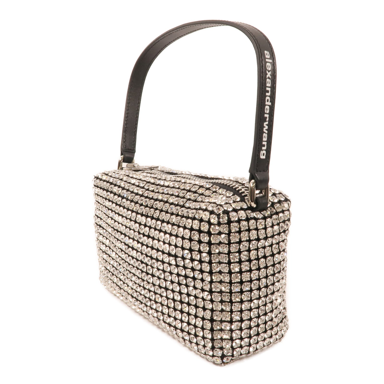 Alexander Wang 水晶Alexander Wang Heiress Crystal Bag銀扣手挽袋